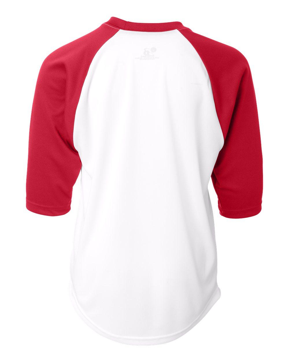 2133 Badger Youth B-Core 3/4 Sleeve Baseball T-Shirt 2133 Badger Youth B-Core 3/4 Sleeve Baseball T-Shirt - Back Image