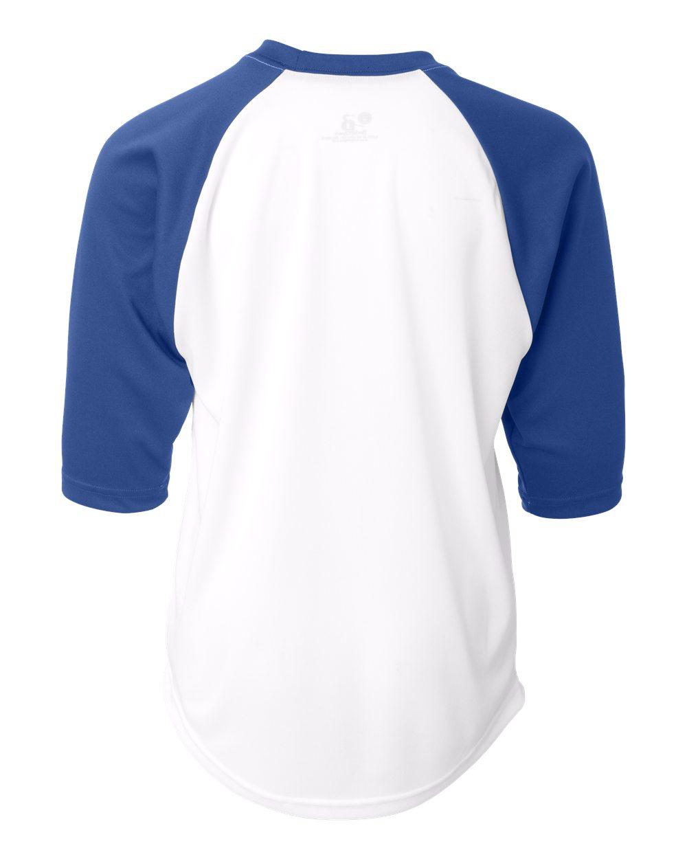 2133 Badger Youth B-Core 3/4 Sleeve Baseball T-Shirt - Back Image