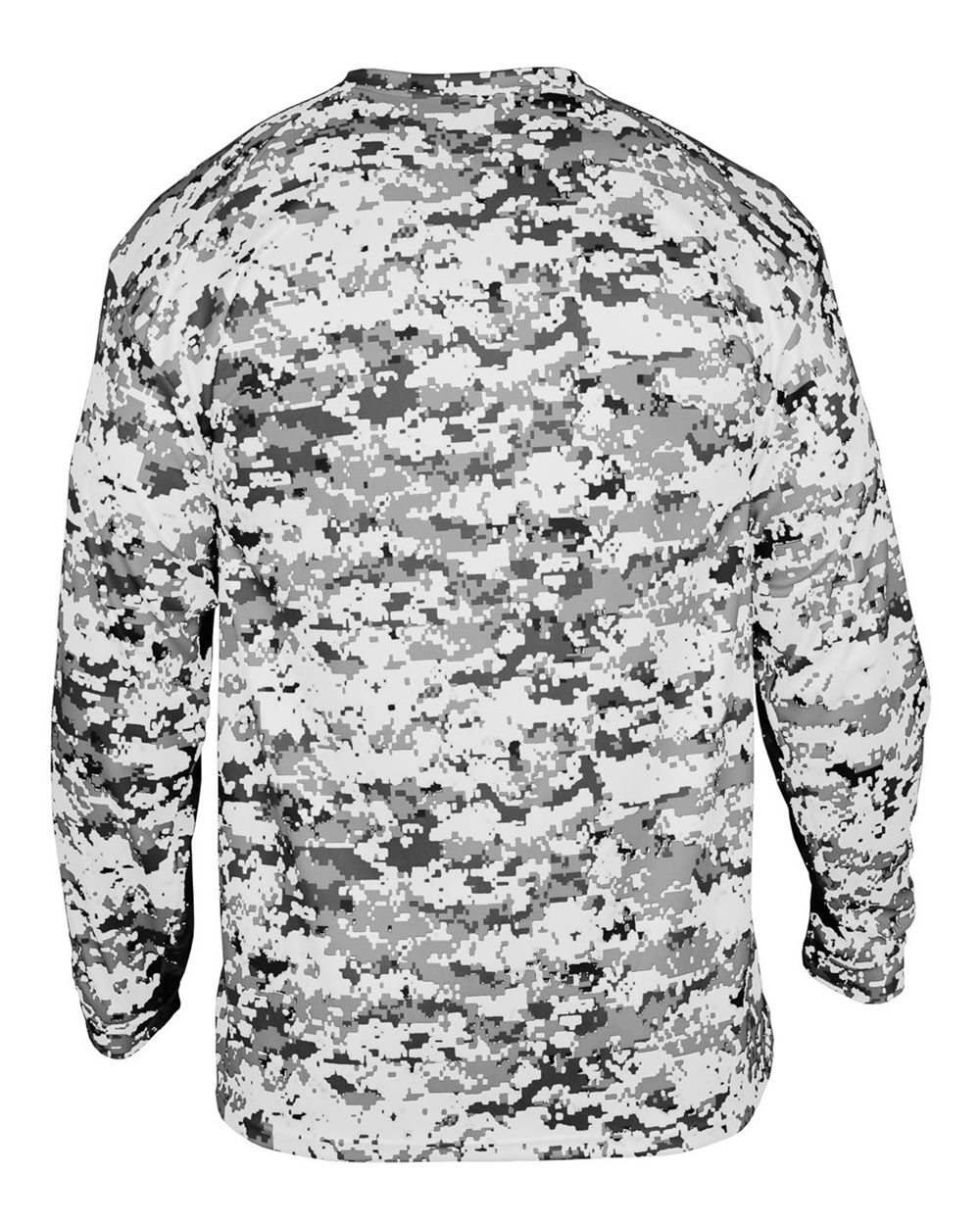 2184 Badger Youth Digital Camo Long Sleeve T-Shirt - Back Image