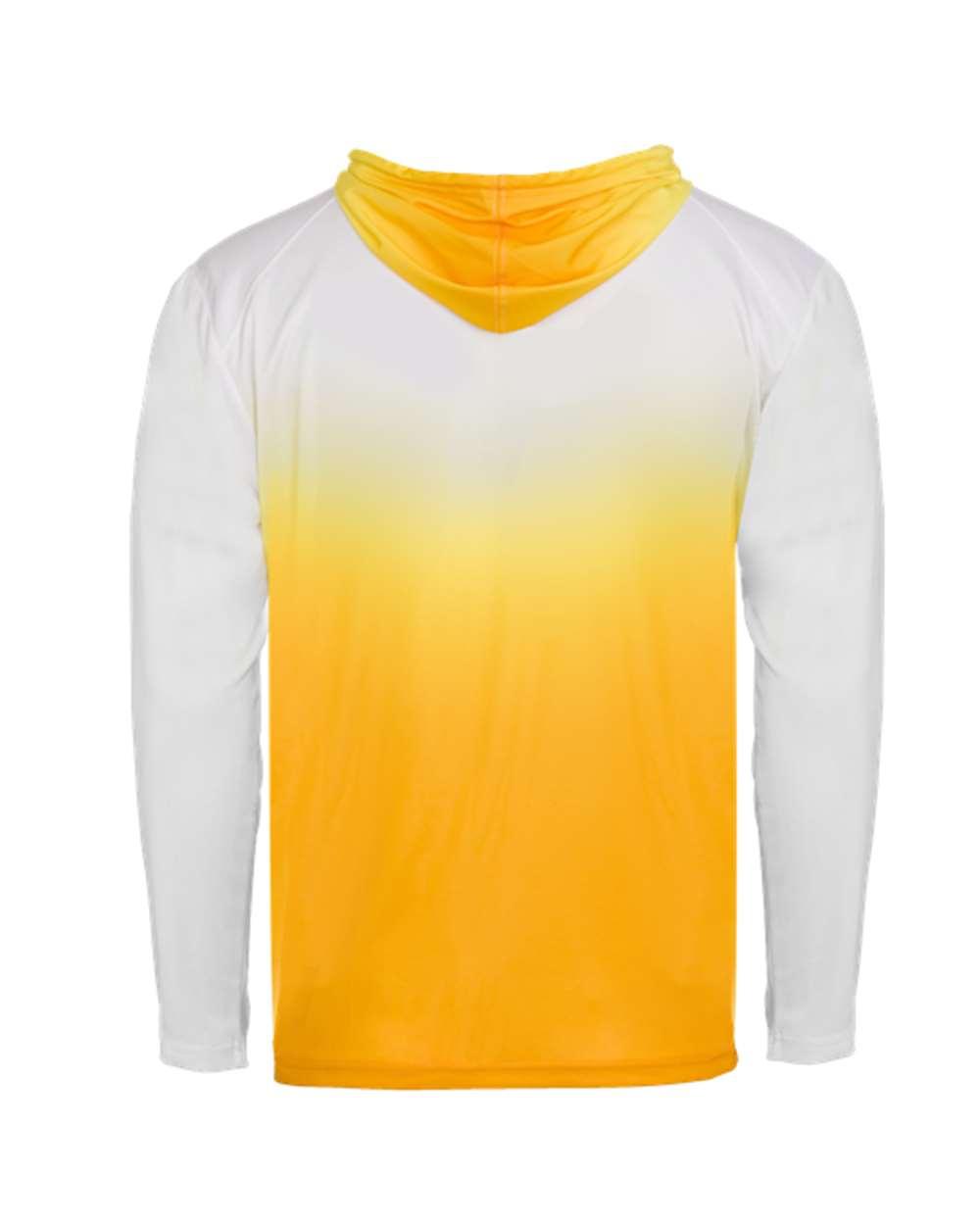 2205 Badger Youth Ombre Long Sleeve Hooded T-Shirt - Back Image