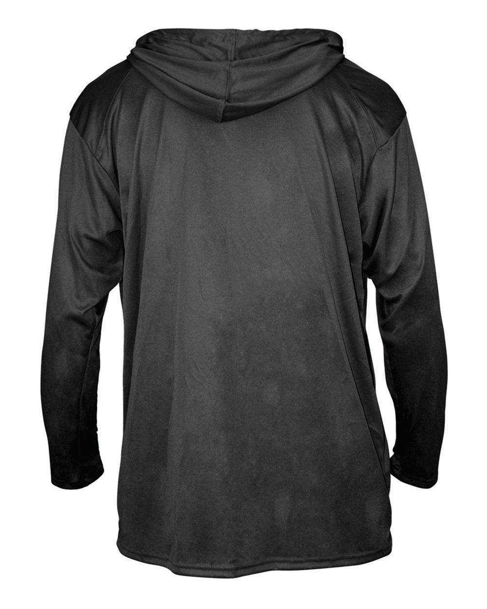 4105 Badger B-Core Hooded Long Sleeve T-Shirt 4105 Badger B-Core Hooded Long Sleeve T-Shirt - Back Image