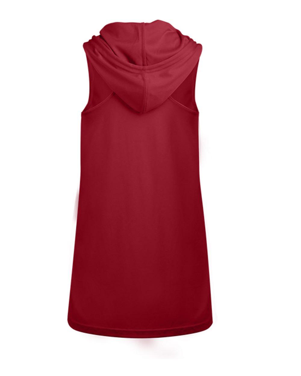 4111 Badger Womens B-Core Racerback Hooded Tank Top - Back Image