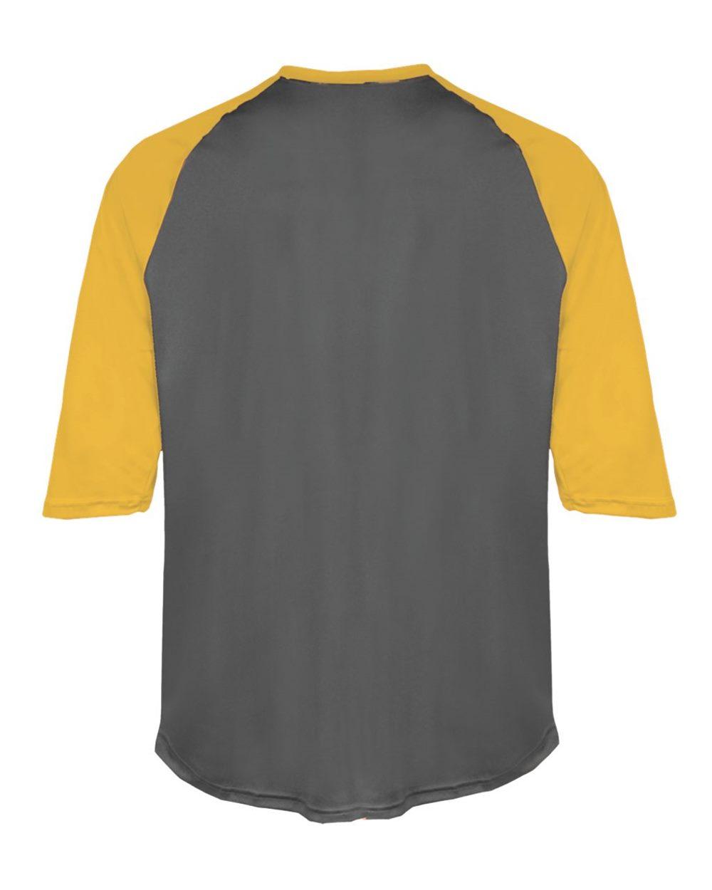 4133 Badger B-Core Three-Quarter Sleeve Baseball T-Shirt - Back Image