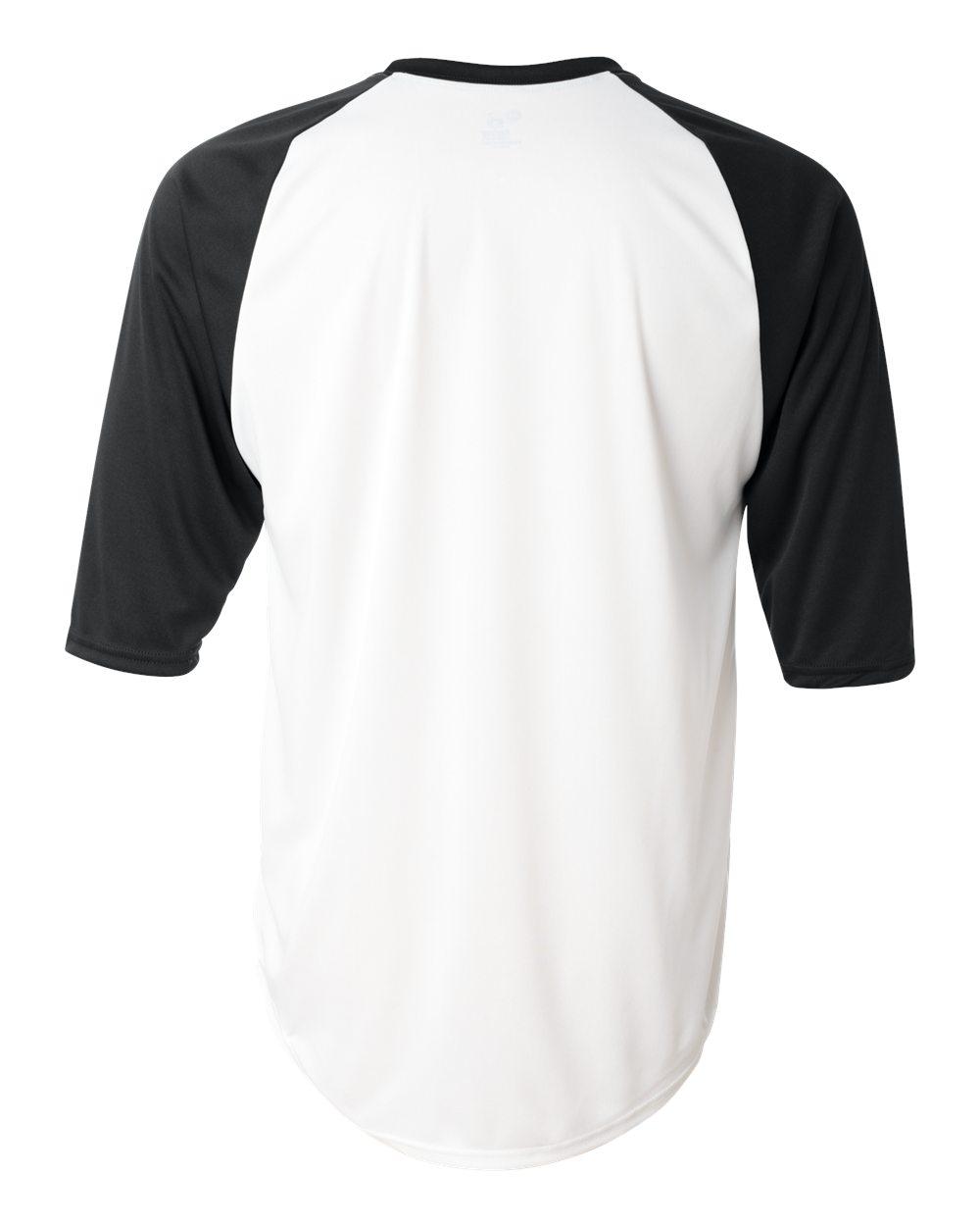 4133 Badger B-Core Three-Quarter Sleeve Baseball T-Shirt - Back Image