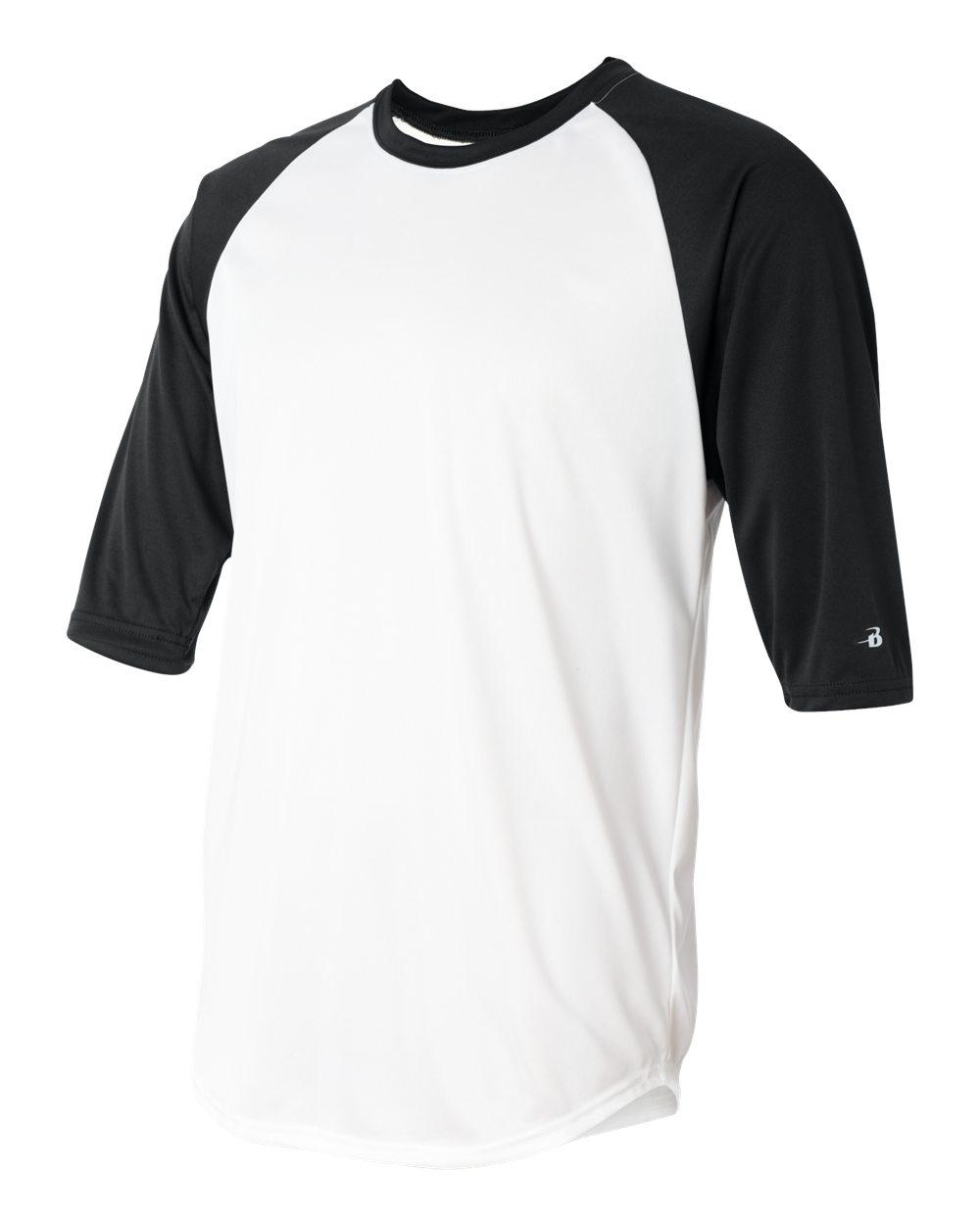 4133 Badger B-Core Three-Quarter Sleeve Baseball T-Shirt - Siide Image