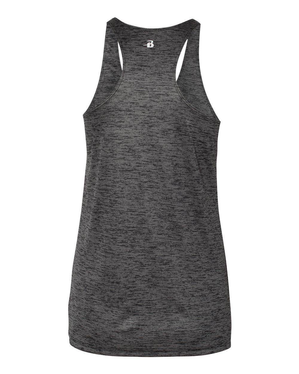 4161 Badger Womens Tonal Blend Racerback Tank Top - Back Image