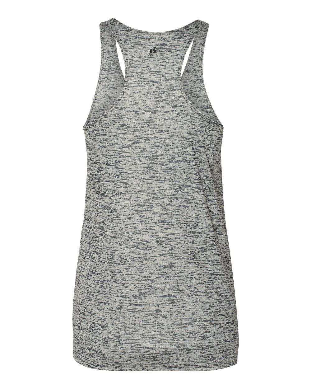 4161 Badger Womens Tonal Blend Racerback Tank Top - Back Image
