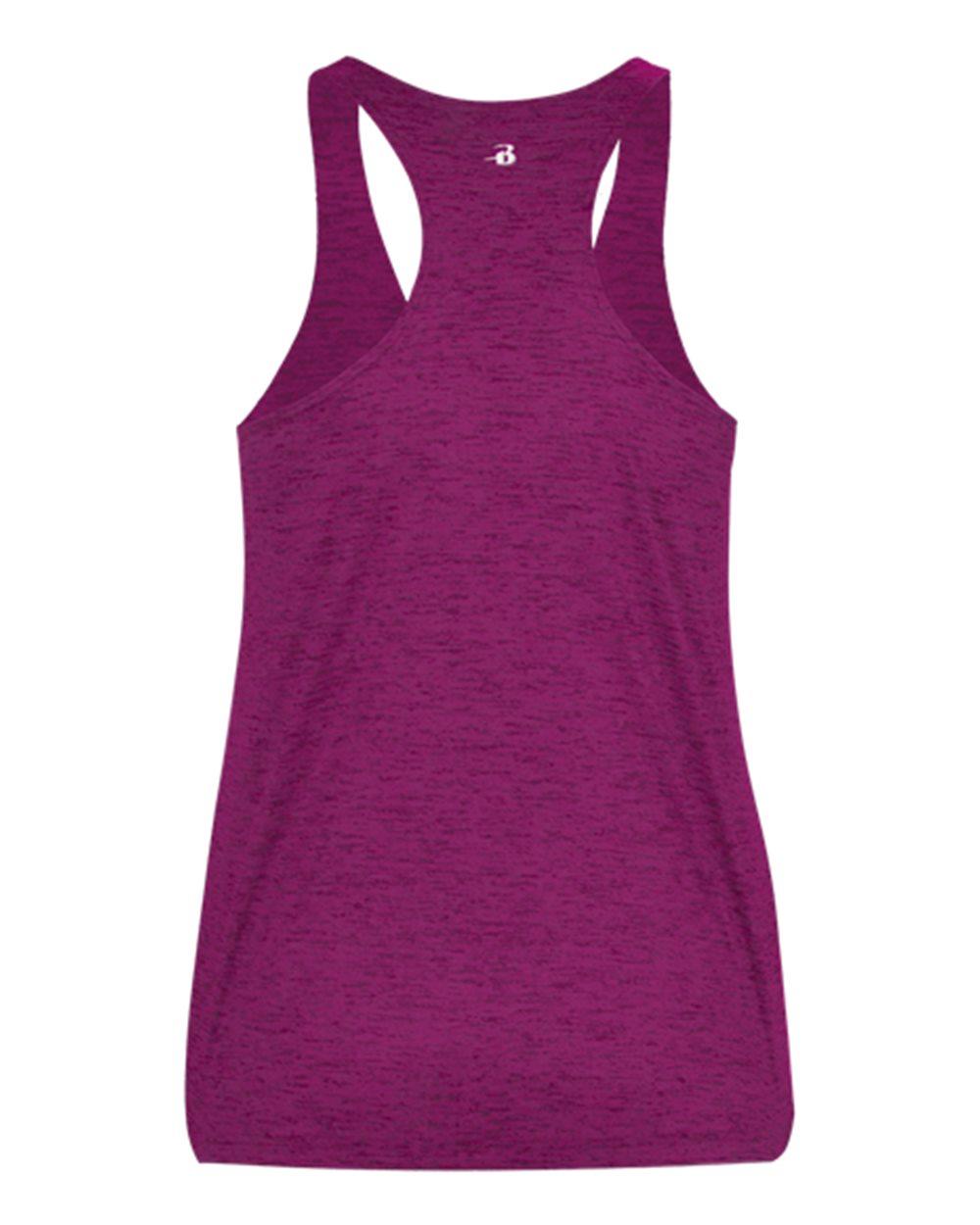4161 Badger Womens Tonal Blend Racerback Tank Top - Back Image