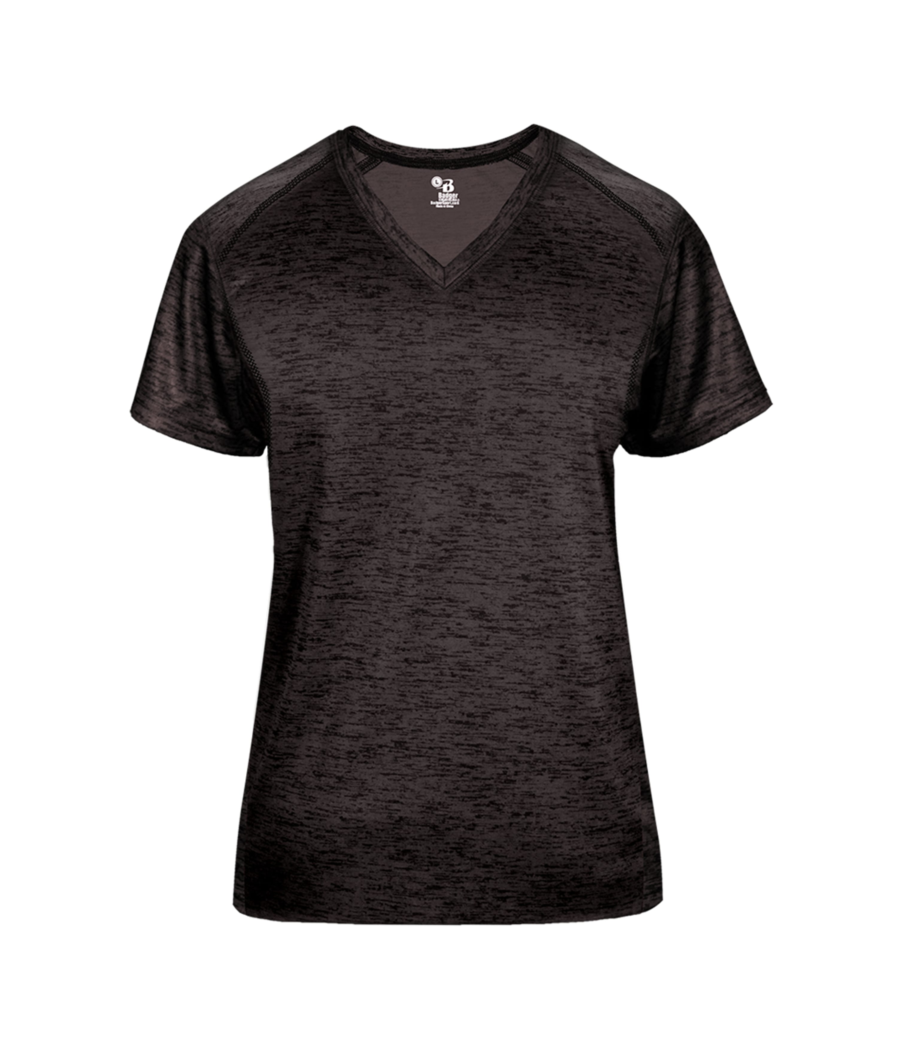 417500 BADGER TONAL BLEND LADIES V-NECK TEE 417500 BADGER TONAL BLEND LADIES V-NECK TEE