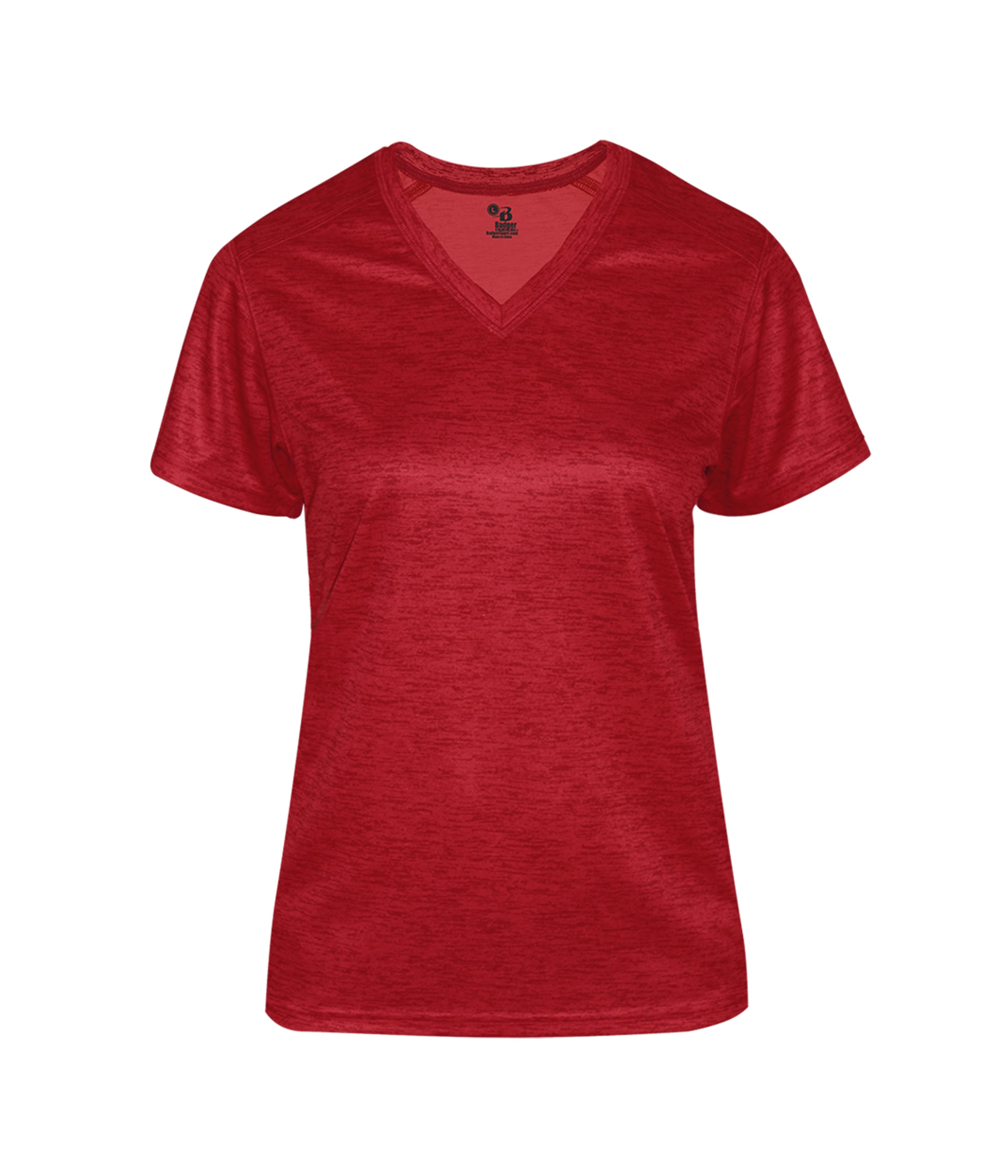 417500 BADGER TONAL BLEND LADIES V-NECK TEE 417500 BADGER TONAL BLEND LADIES V-NECK TEE
