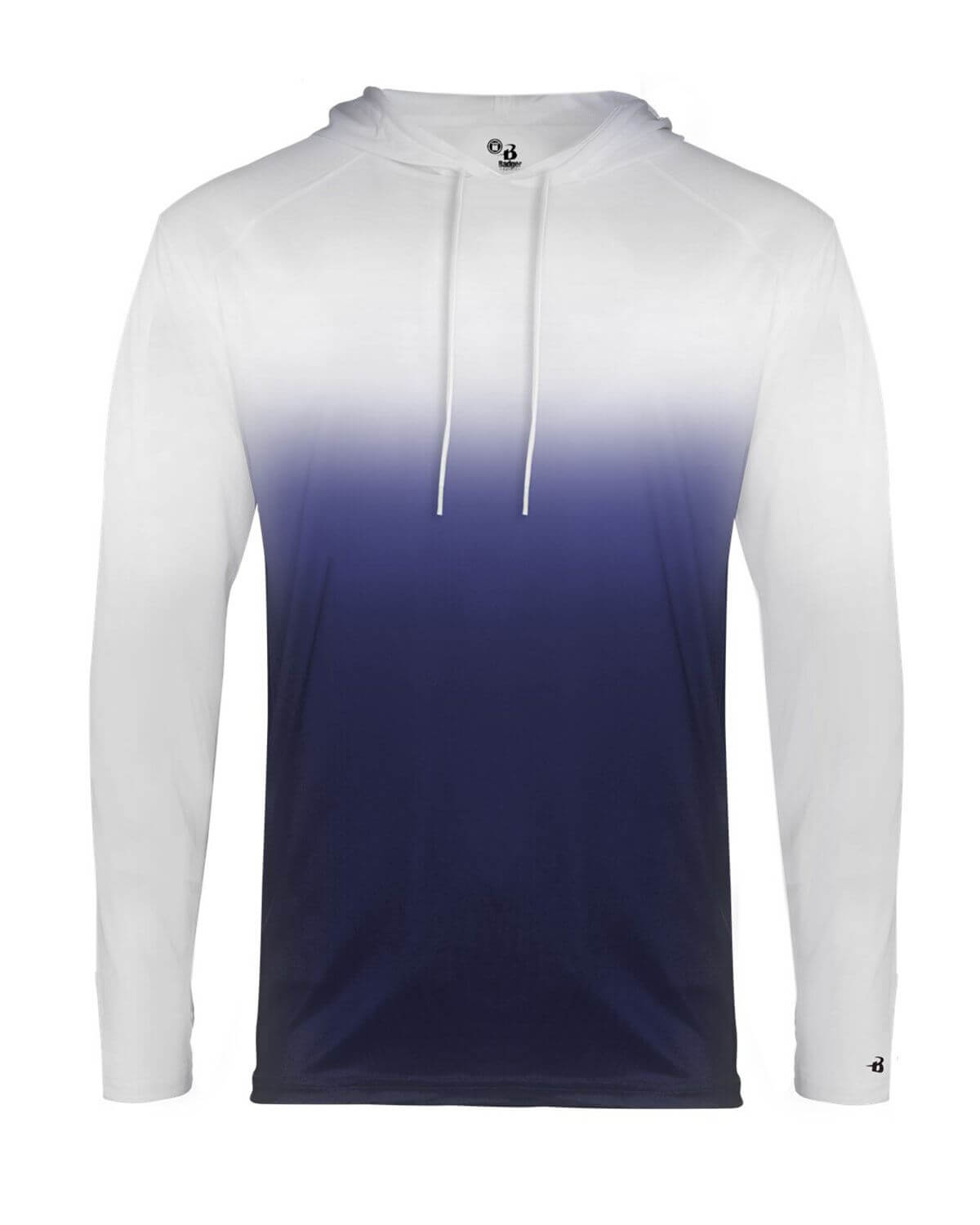 4205 Badger Ombre Long Sleeve Hooded T-Shirt