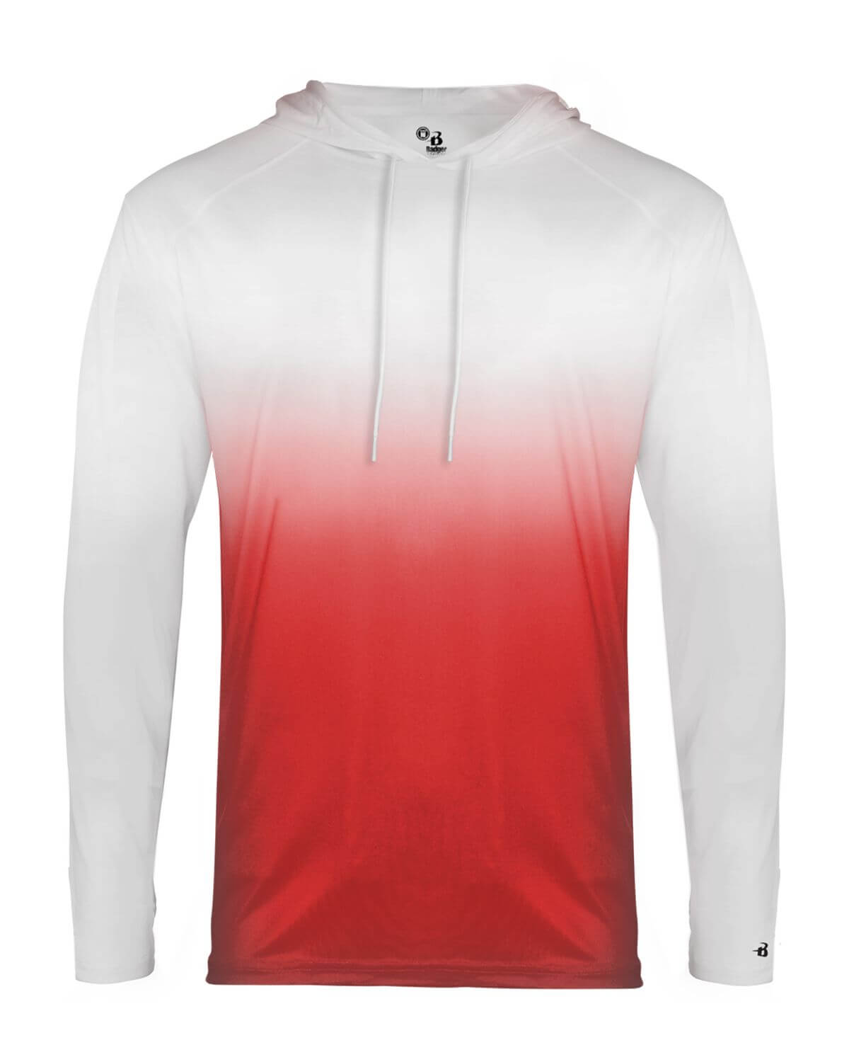 4205 Badger Ombre Long Sleeve Hooded T-Shirt