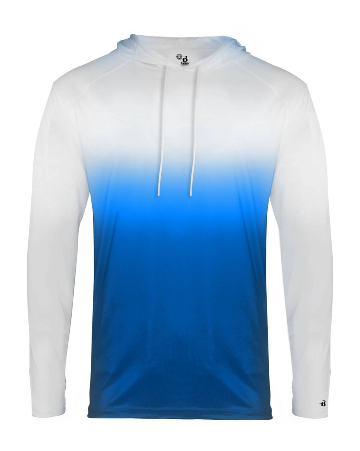 4205 Badger Ombre Long Sleeve Hooded T-Shirt Zoom Image