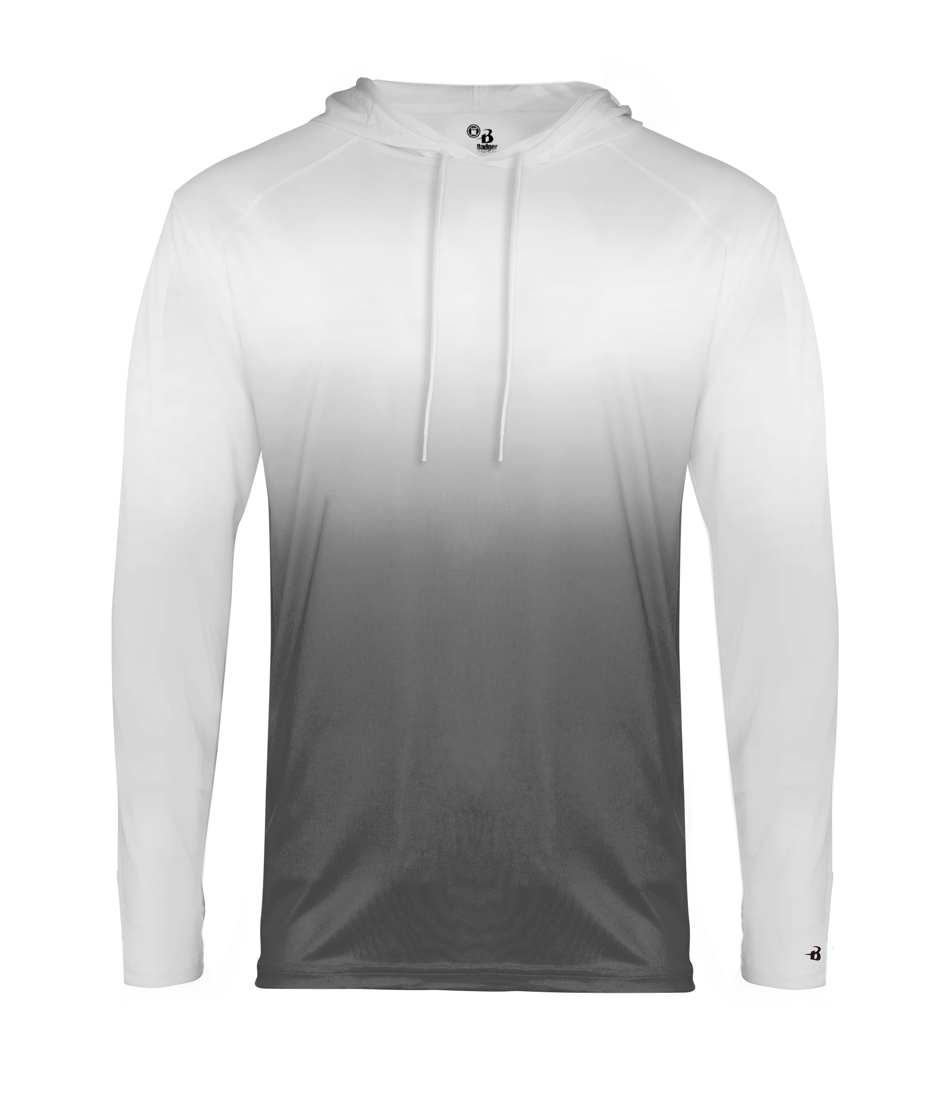 420500 BADGER OMBRE HOOD TEE - Siide Image