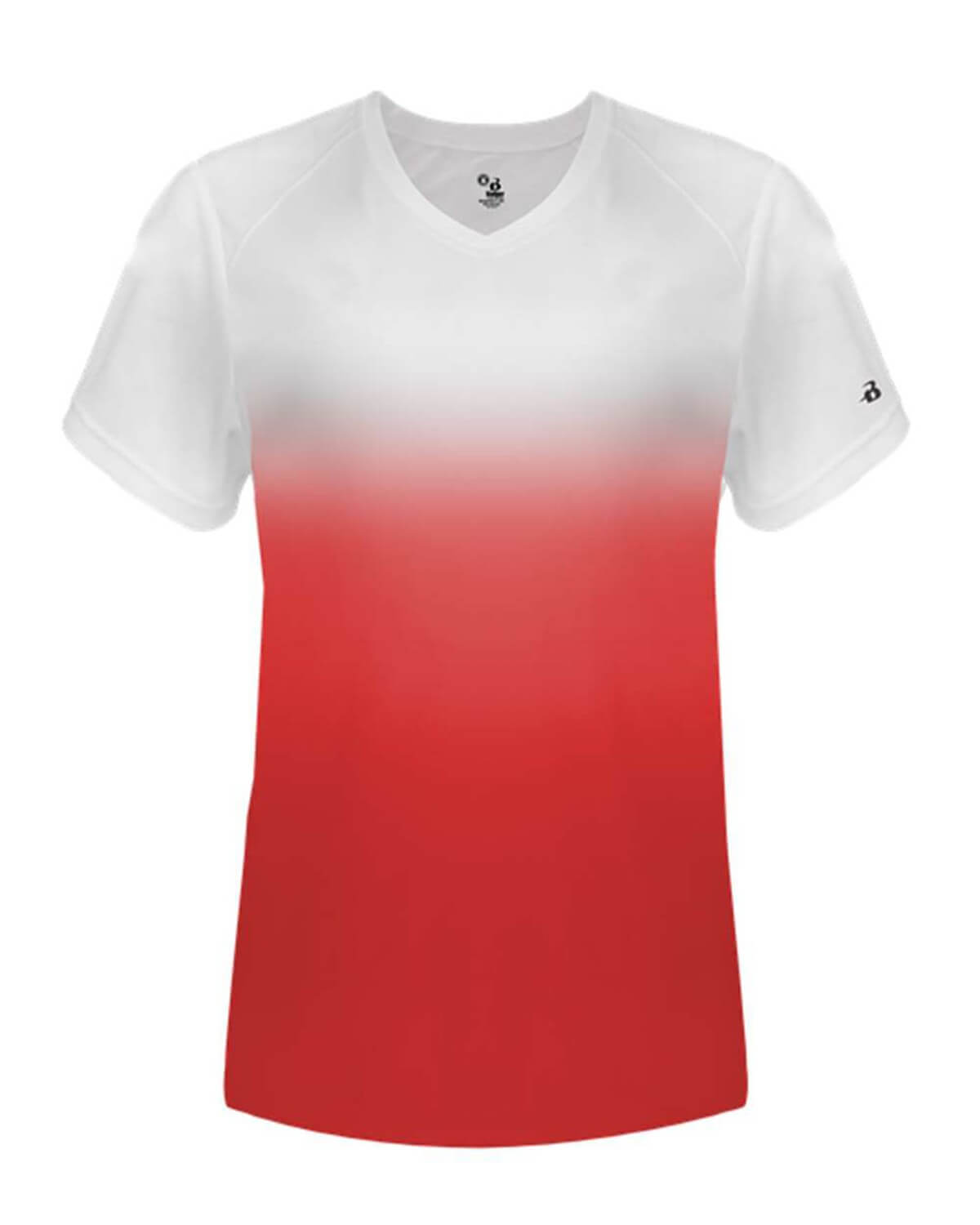 4207 Badger Womens V-Neck Ombre T-Shirt