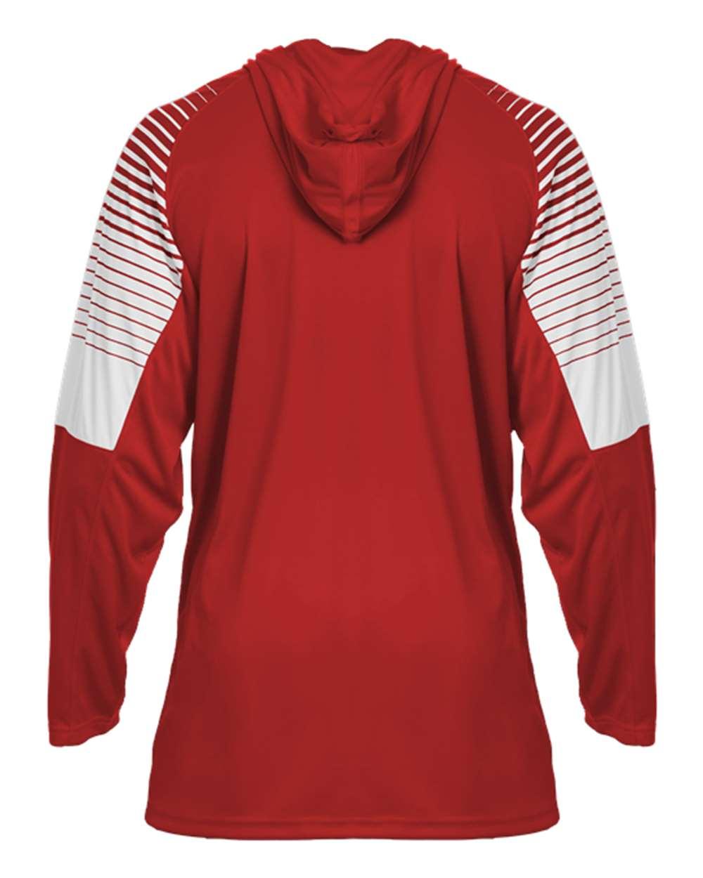 4211 Badger Lineup Hooded Long Sleeve T-Shirt - Back Image