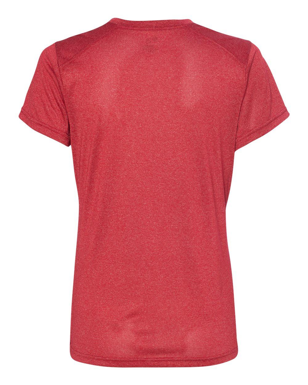 4362 Badger Womens Pro Heather V-Neck T-Shirt - Back Image