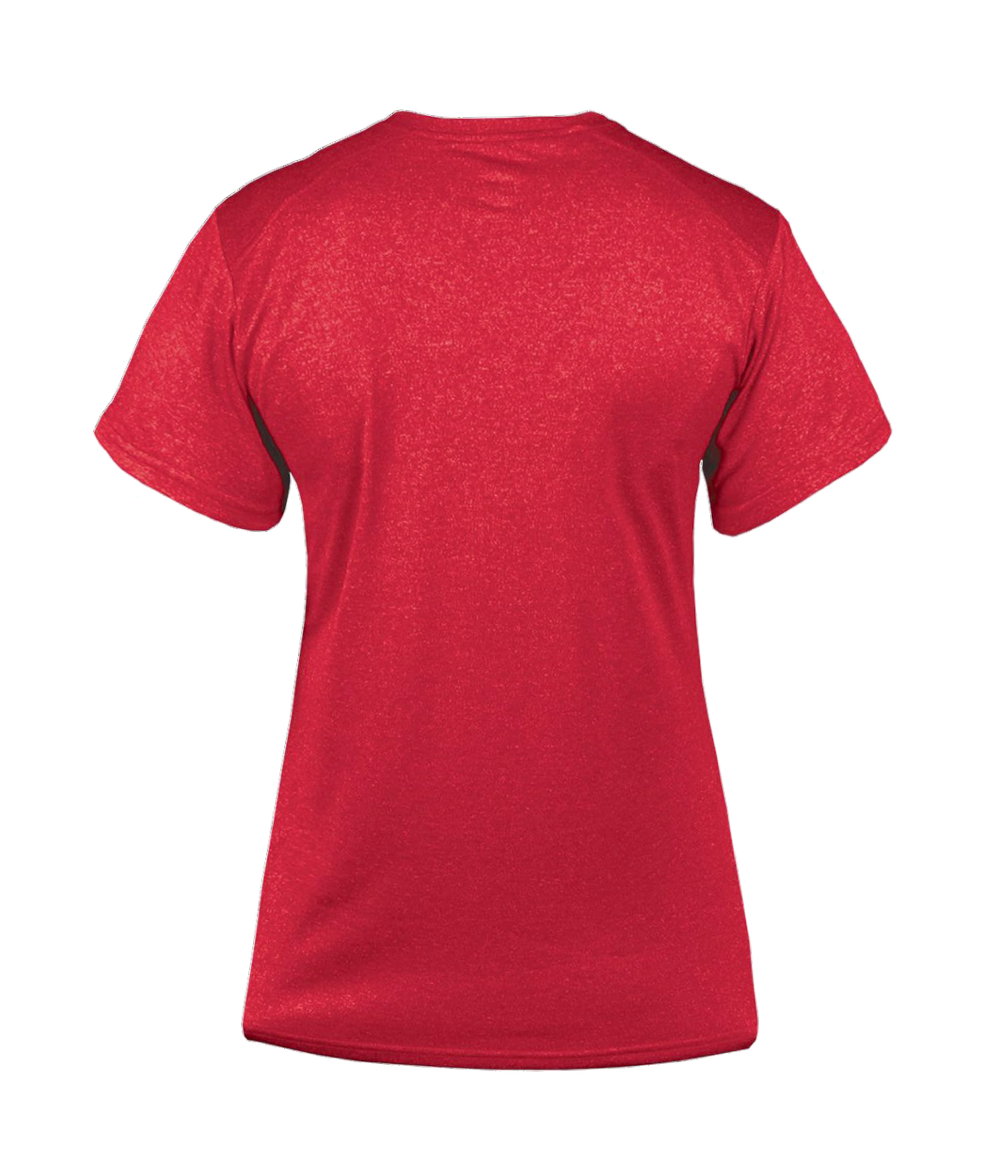 436200 BADGER PRO HEATHER LADIES V-NECK TEE - Back Image