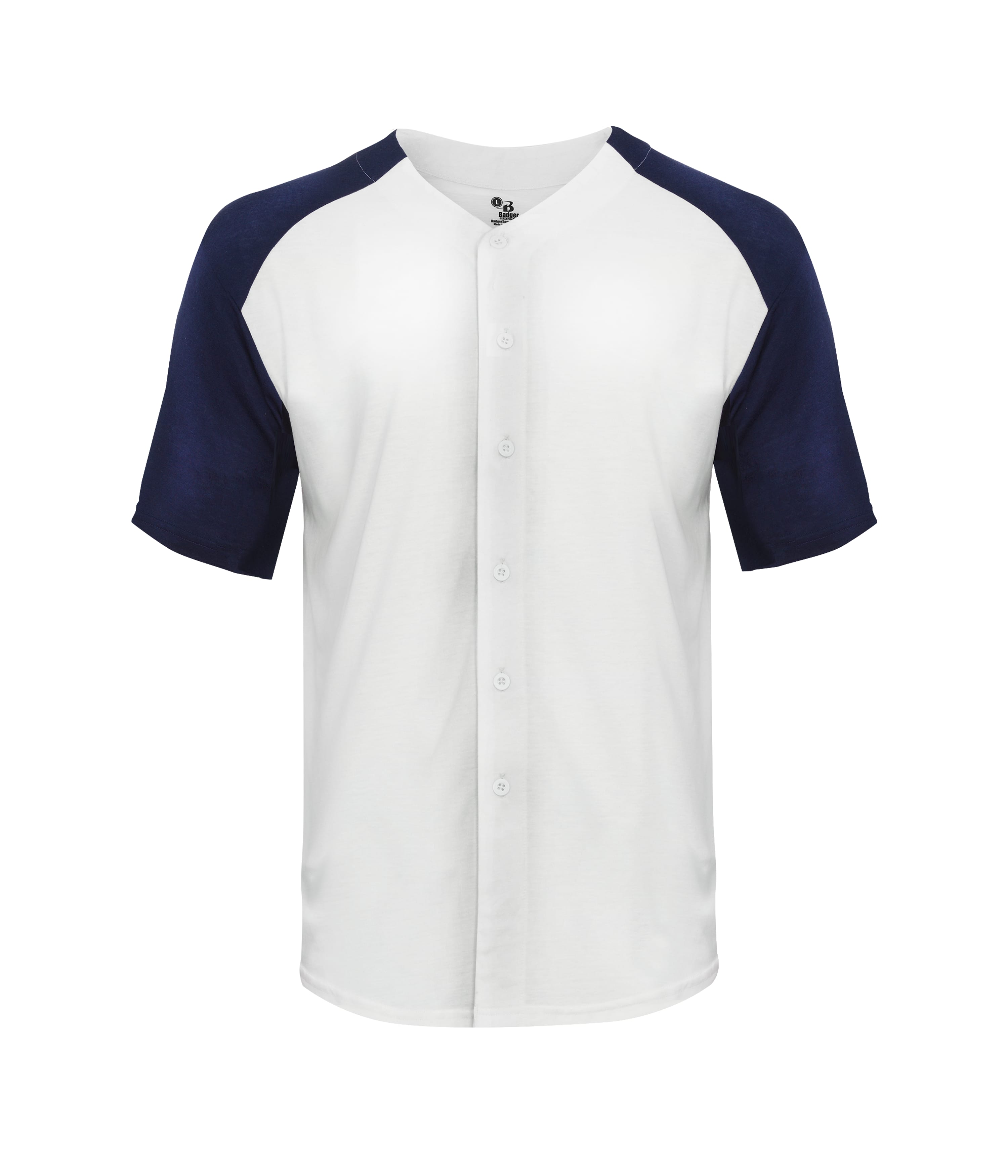 495000 BADGER TRI-BLEND FULL BUTTON TEE - Back Image