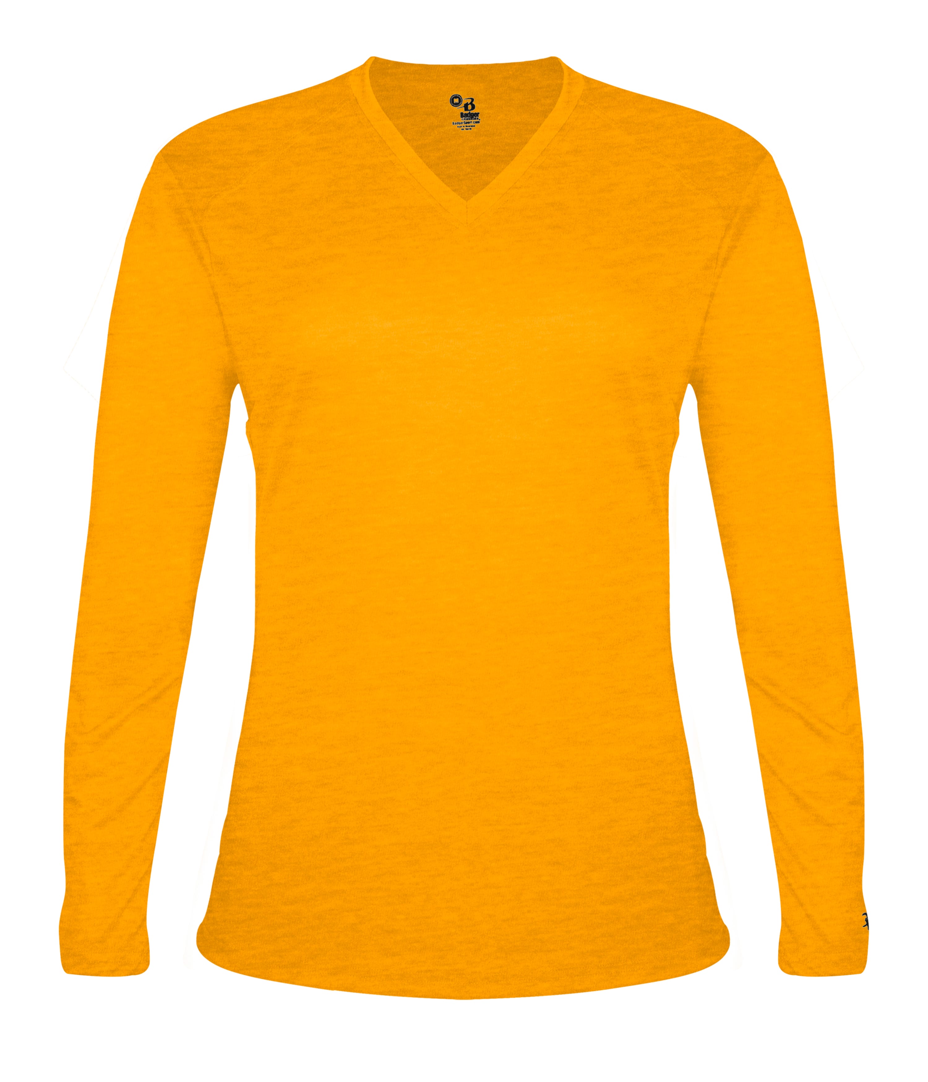 496400 BADGER TRI-BLEND LADIES V-NECK L/S T 496400 BADGER TRI-BLEND LADIES V-NECK L/S T