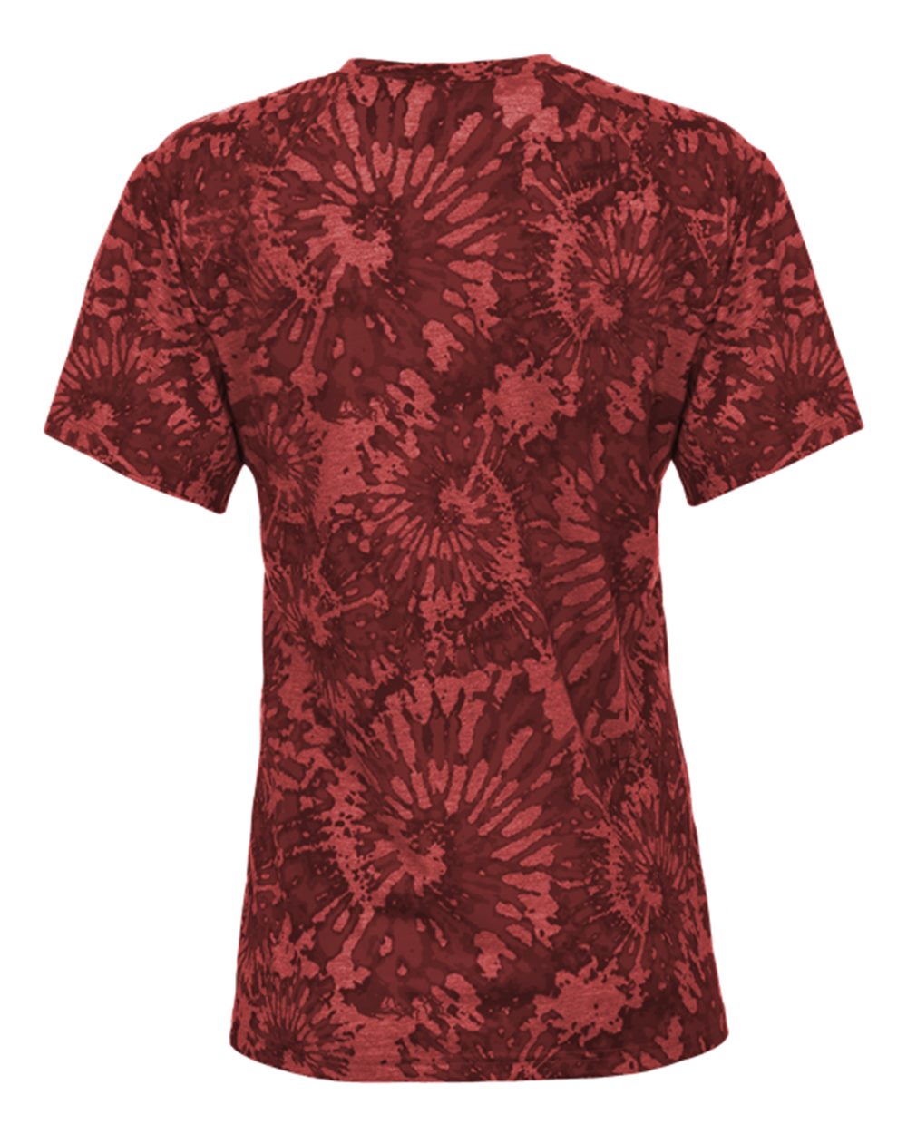 4974 Badger Womens Tie-Dyed Tri-Blend T-Shirt - Back Image