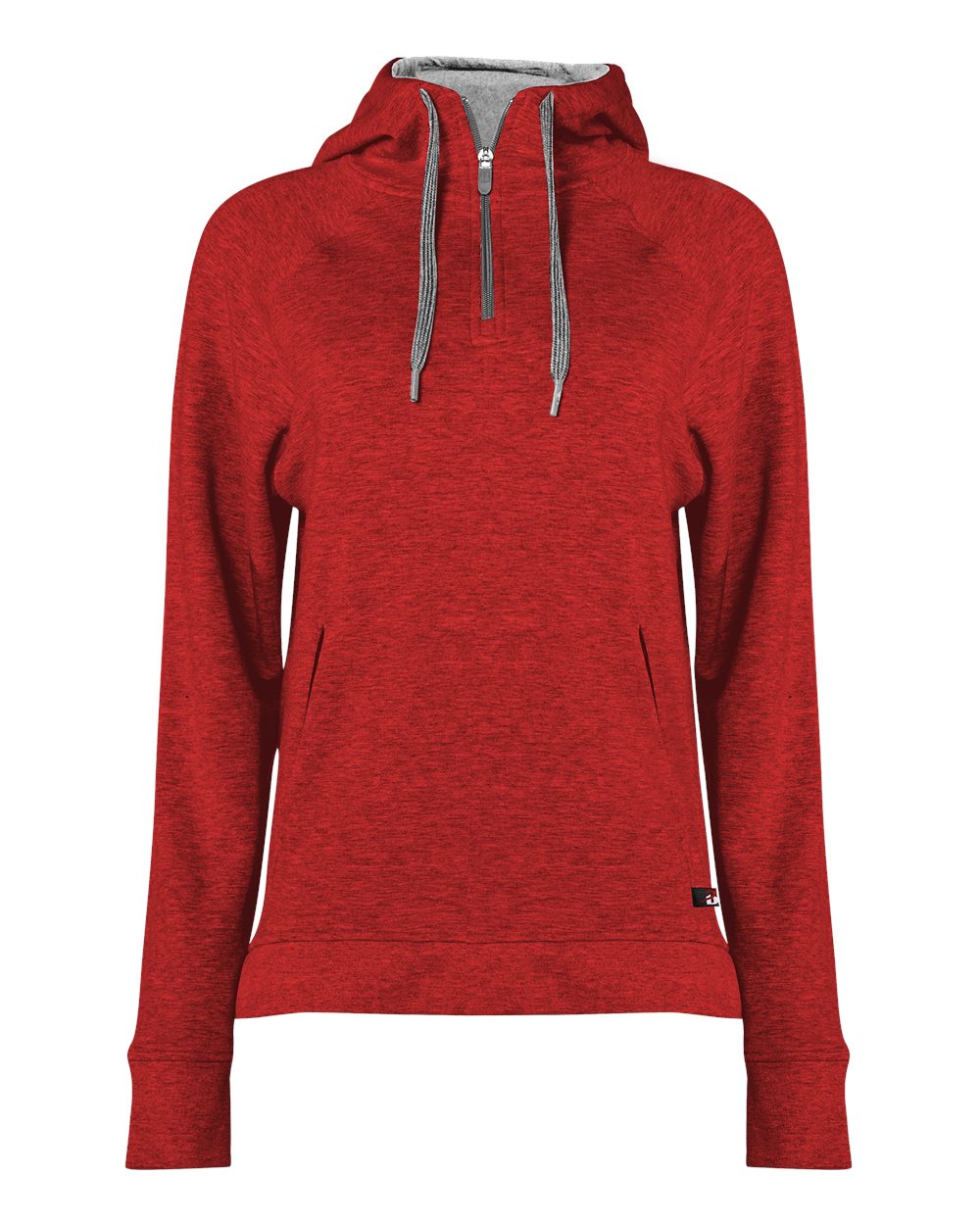 1051 Badger FitFlex Womens French Terry Hooded Quarter-Zip