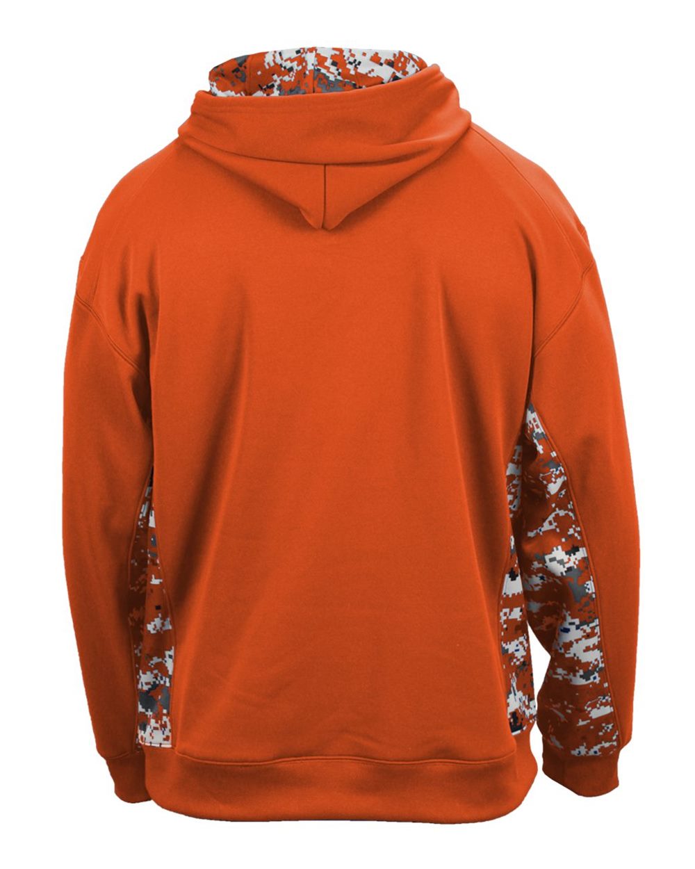 1464 Badger Digital Camo Colorblock Performance Fleece Hooded Sweatshirt - Back Image