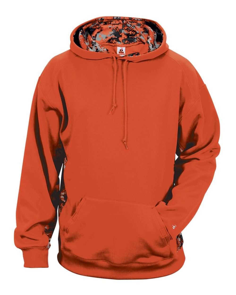 1464 Badger Digital Camo Colorblock Performance Fleece Hooded Sweatshirt