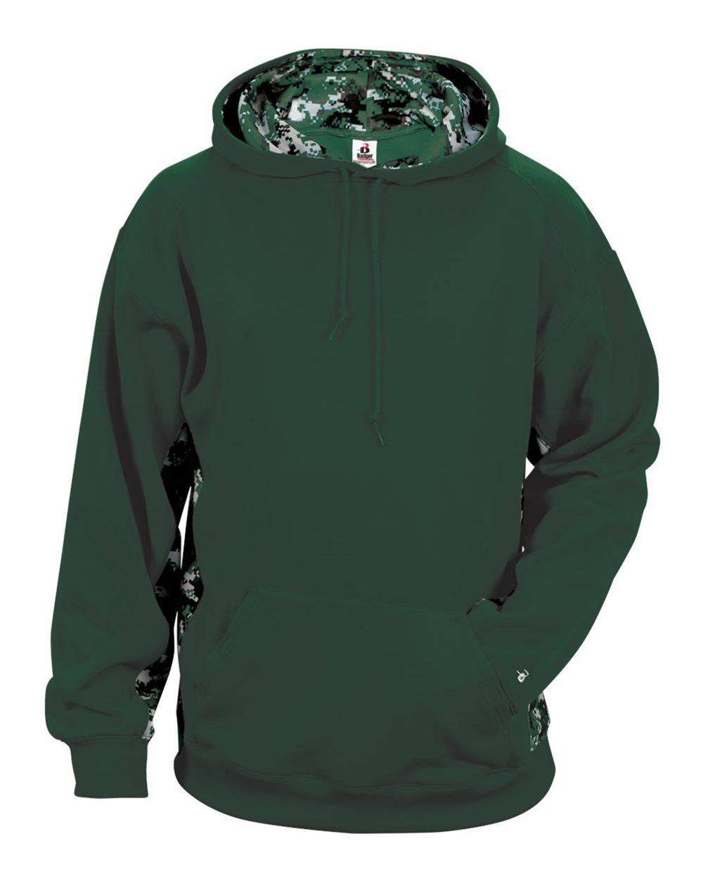 1464 Badger Digital Camo Colorblock Performance Fleece Hooded Sweatshirt