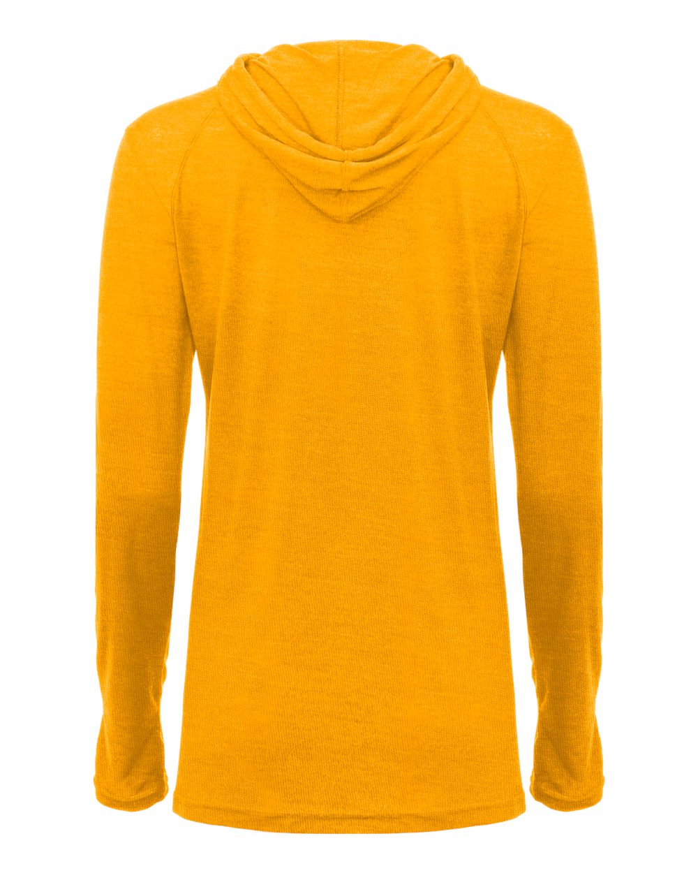 4965 Badger Womens Tri-Blend Surplice Long Sleeve Hooded T-Shirt - Back Image