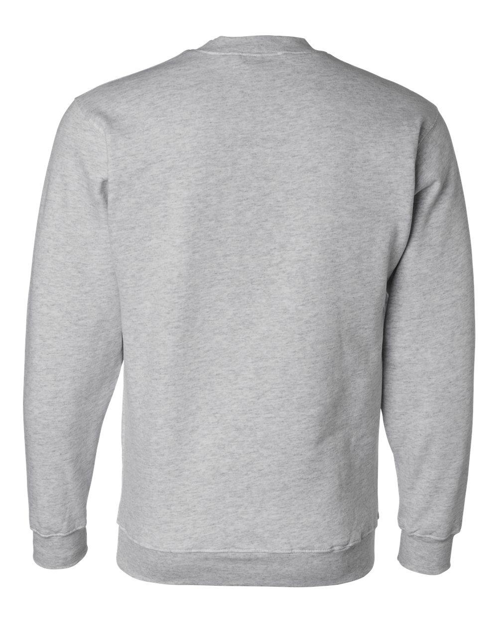 1102 Bayside USA-Made Crewneck Sweatshirt - Back Image