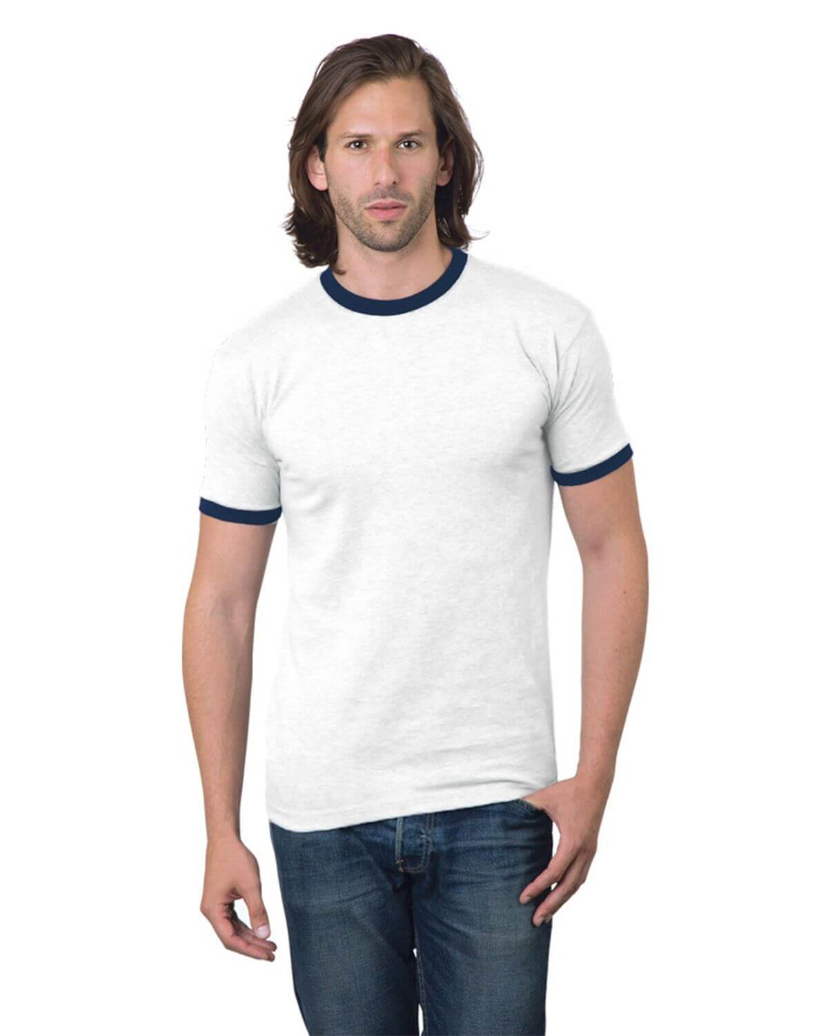 1800 Bayside USA-Made Ringer Tee Zoom Image