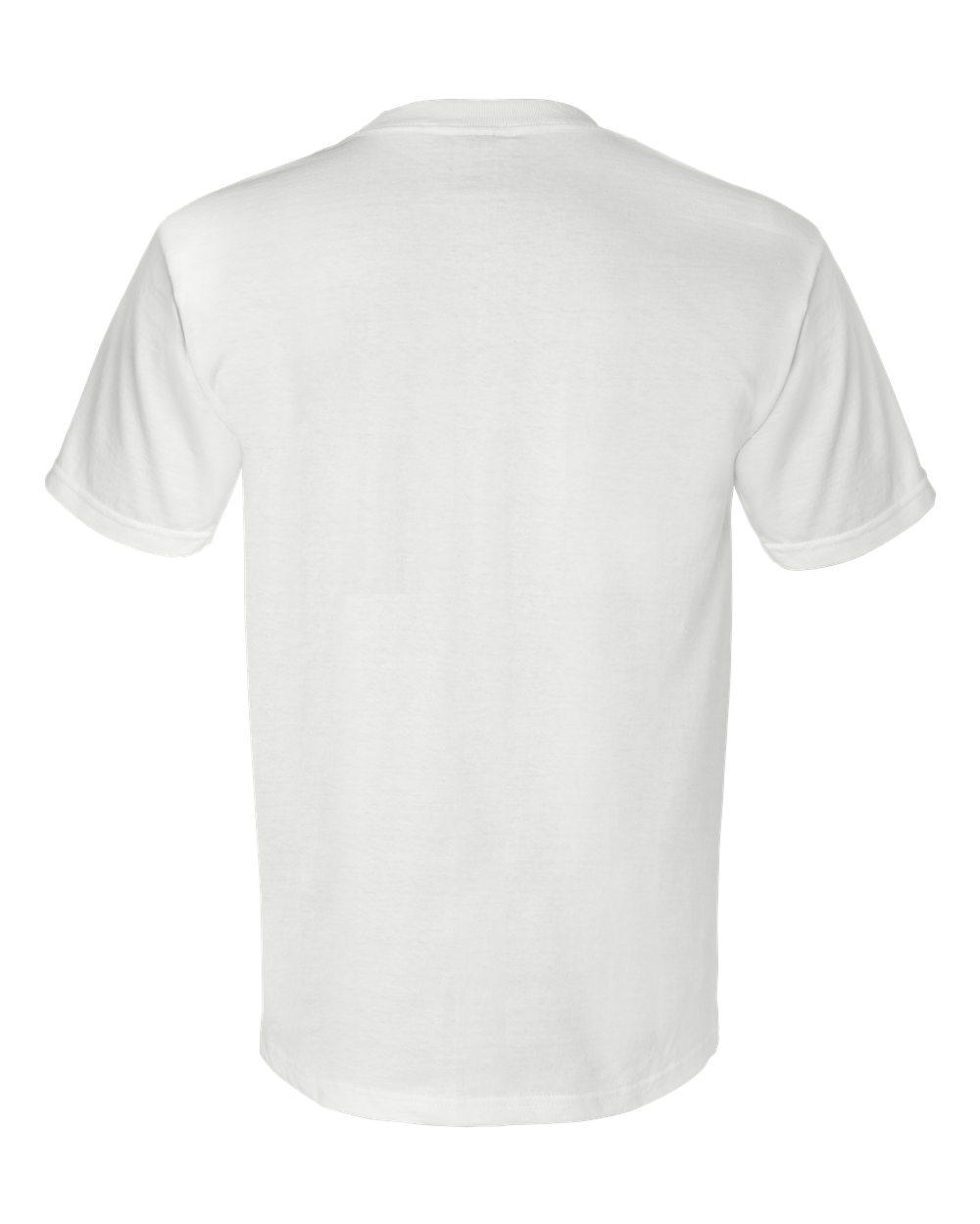3015 Bayside Union-Made Short Sleeve T-Shirt with a Pocket - Back Image