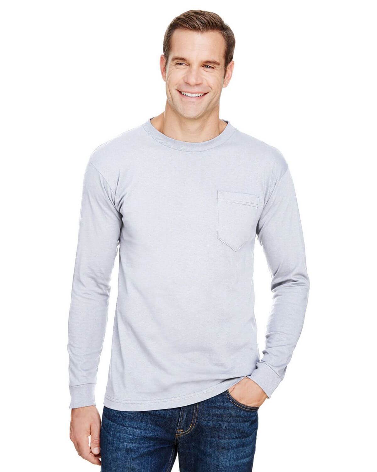 3055 Bayside Union-Made Long Sleeve T-Shirt with a Pocket 3055 Bayside Union-Made Long Sleeve T-Shirt with a Pocket