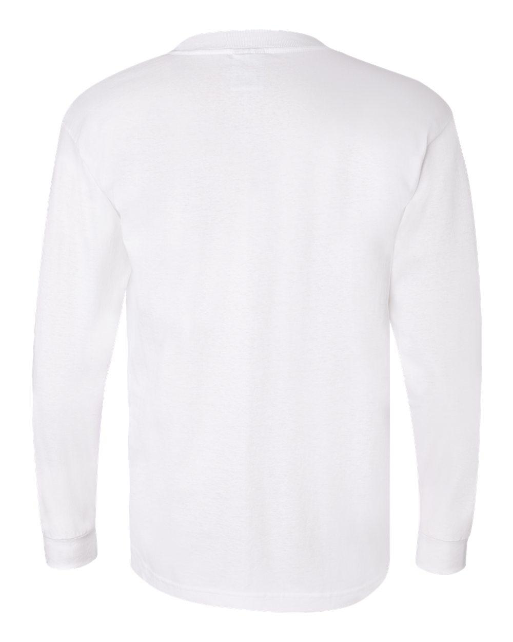 3055 Bayside Union-Made Long Sleeve T-Shirt with a Pocket - Back Image