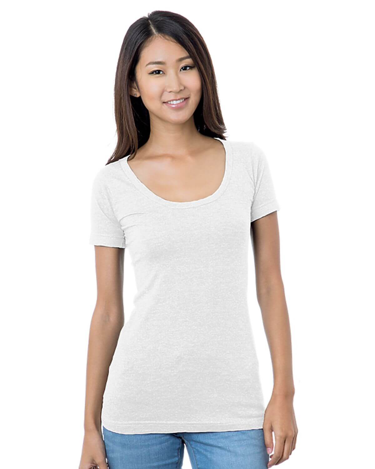 3405 Bayside Womens USA-Made Scoop Neck Tee