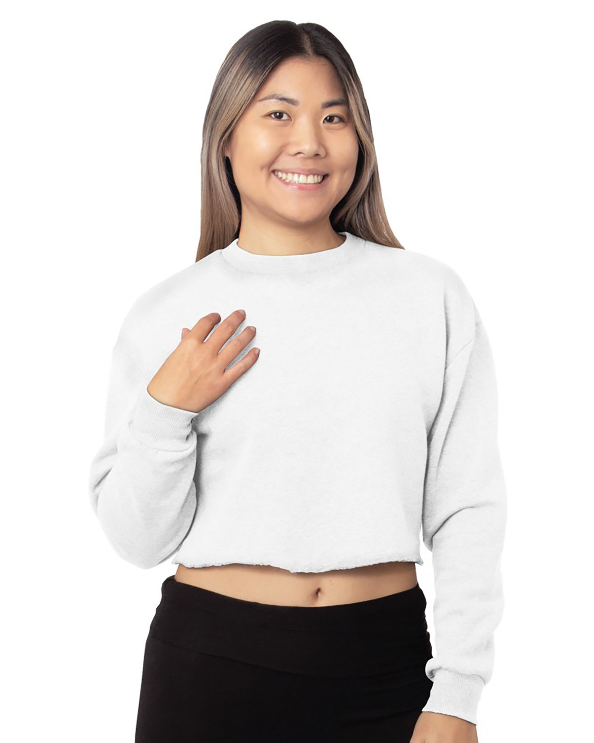 7725 Bayside Ladies Crop Crewneck