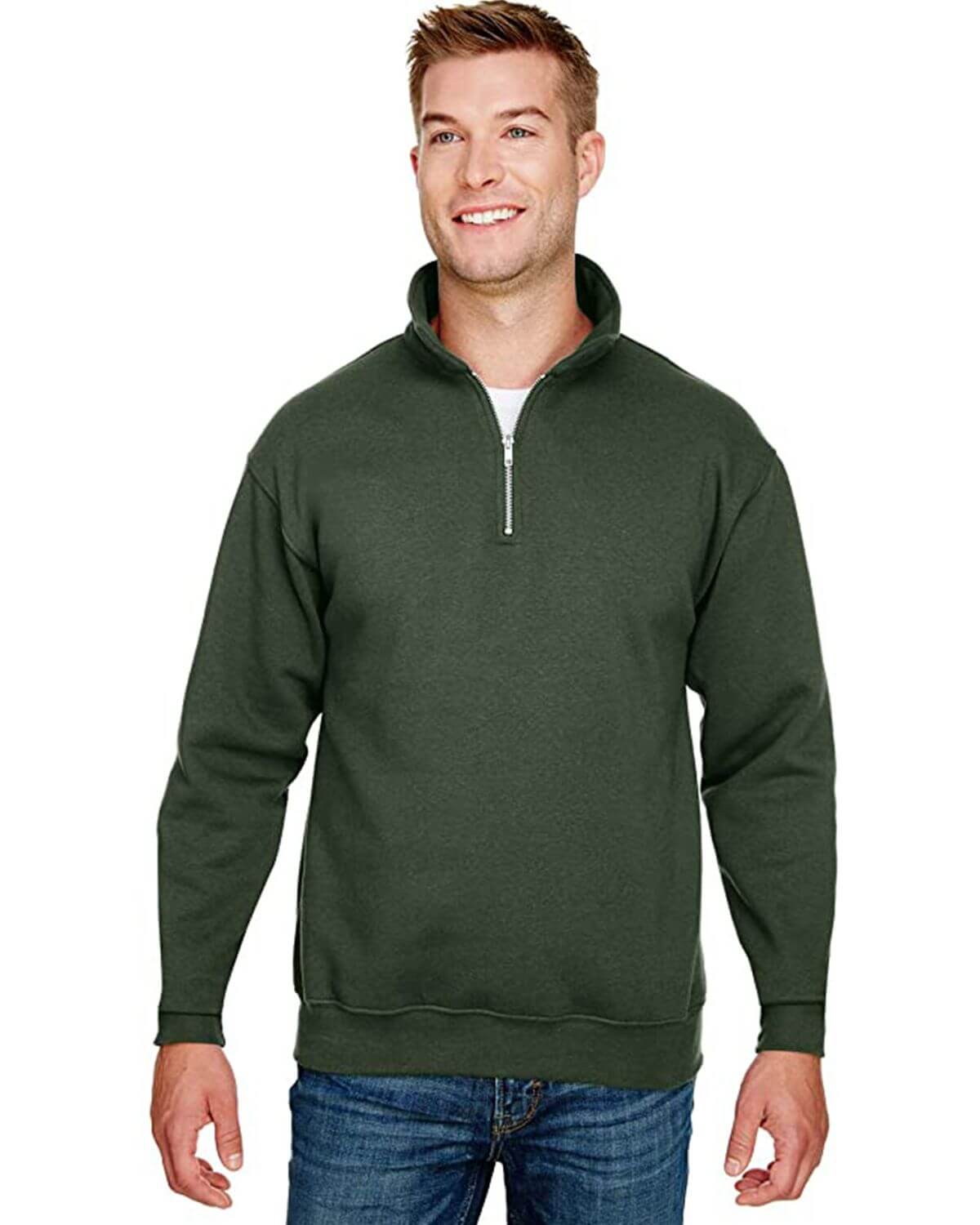 920 Bayside USA-Made Quarter-Zip Pullover Sweatshirt