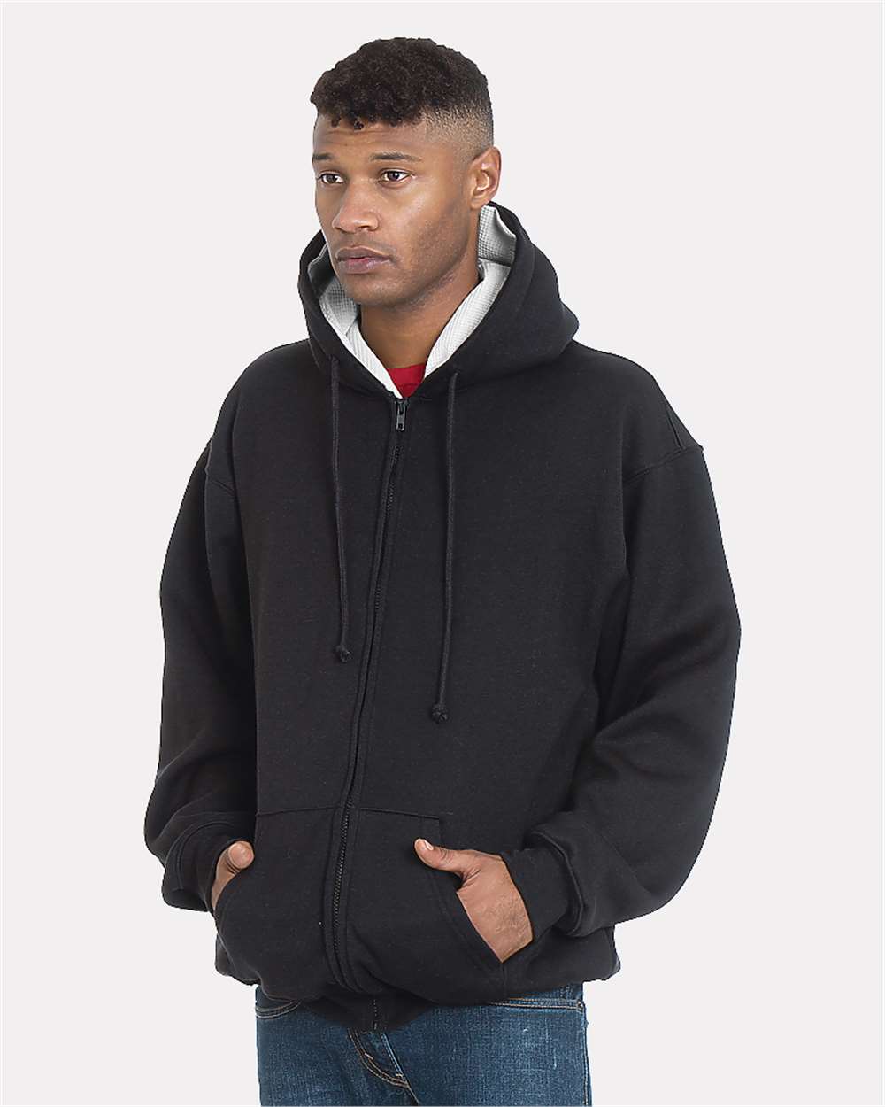 940 Bayside USA-Made Super Heavy Thermal Lined Full-Zip Hooded Sweatshirt