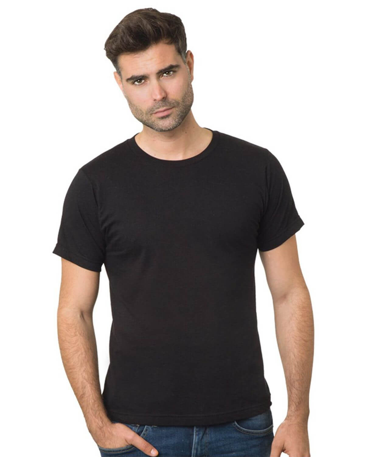 9500 Bayside Unisex Fine Jersey Crew Tee