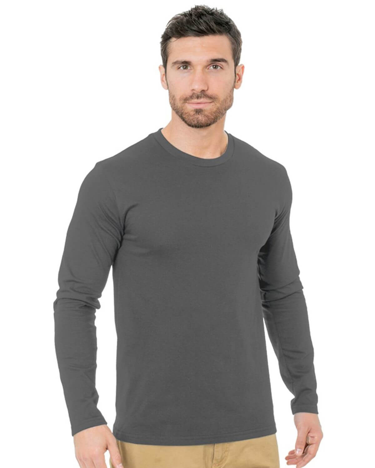 9550 Bayside Unisex Fine Jersey Long Sleeve Crewneck T-Shirt Zoom Image