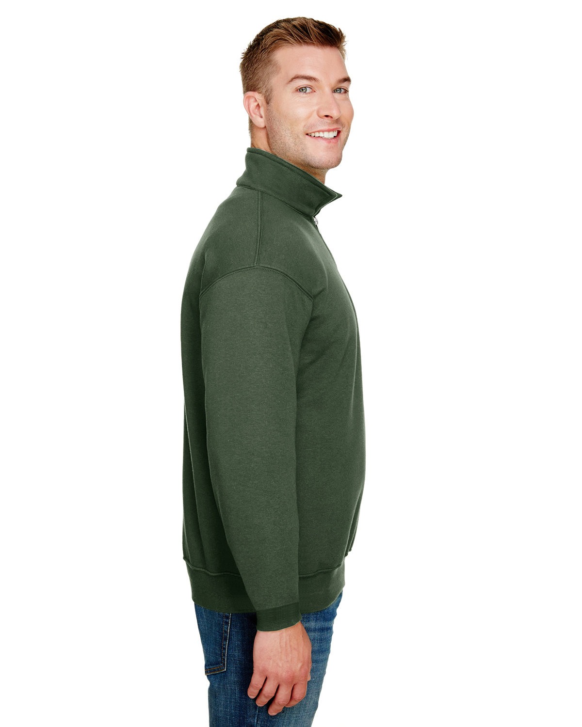 BA920 Bayside Unisex 9.5 oz., 80/20 Quarter-Zip Pullover Sweatshirt - Siide Image