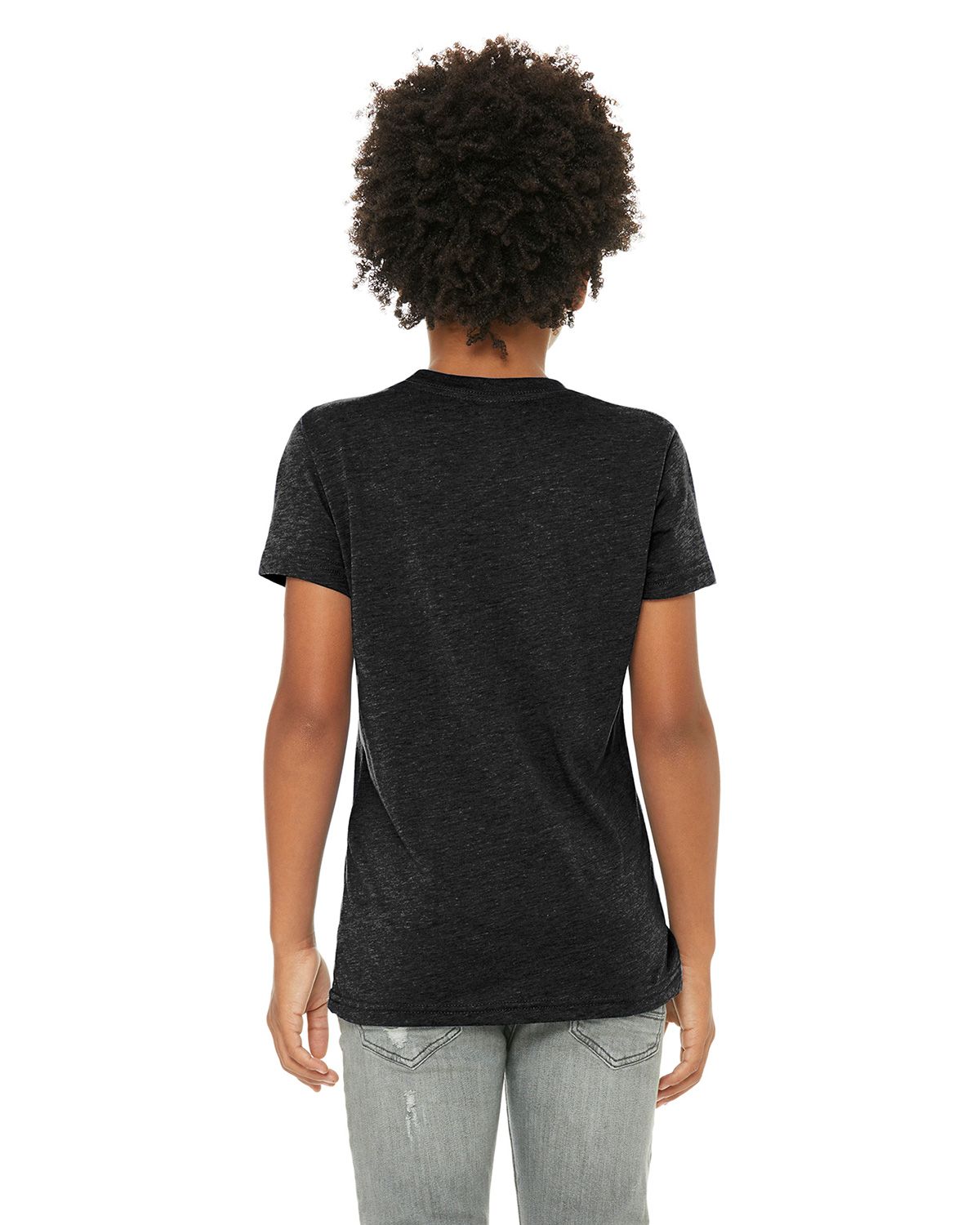 BC3413Y Bella + Canvas BELLA+CANVAS Youth Triblend Short Sleeve Tee. - Back Image