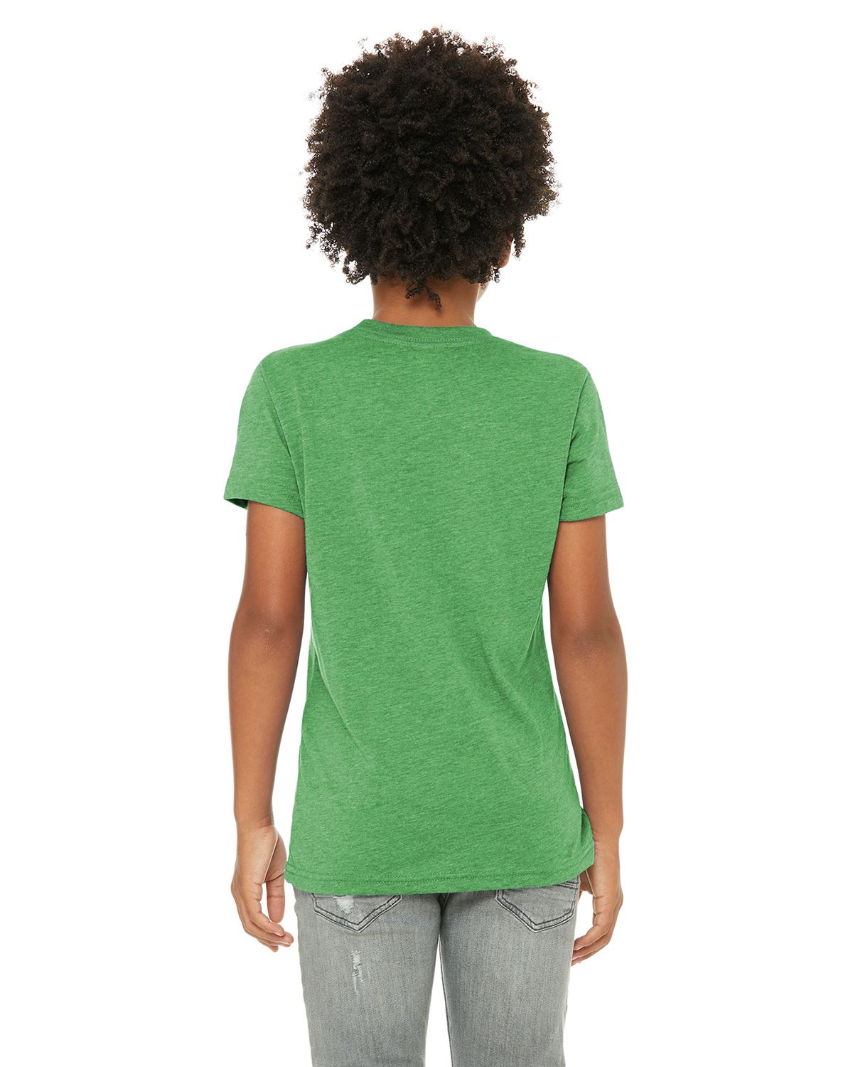 BC3413Y Bella + Canvas BELLA+CANVAS Youth Triblend Short Sleeve Tee. - Back Image