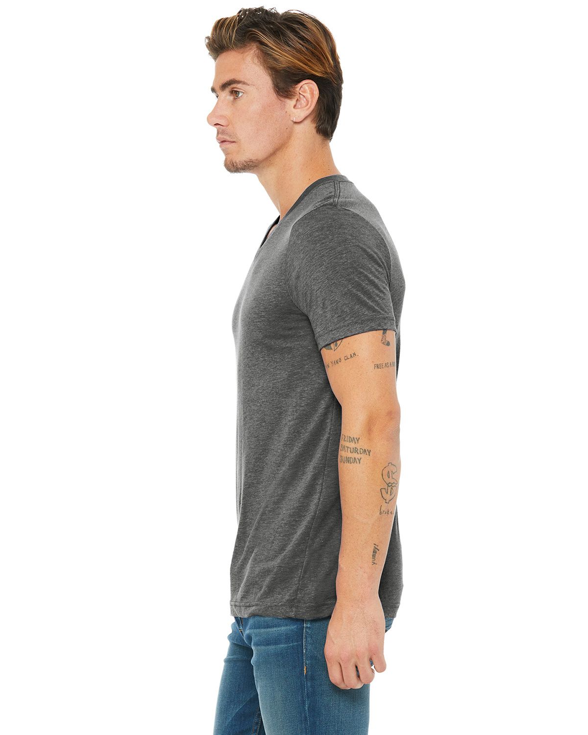 BC3415 Bella + Canvas BELLA+CANVAS Unisex Triblend Short Sleeve V-Neck Te. BC3415 Bella + Canvas BELLA+CANVAS Unisex Triblend Short Sleeve V-Neck Te. - Siide Image