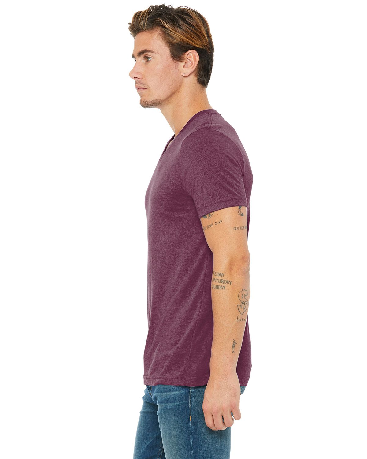 BC3415 Bella + Canvas BELLA+CANVAS Unisex Triblend Short Sleeve V-Neck Te. - Siide Image