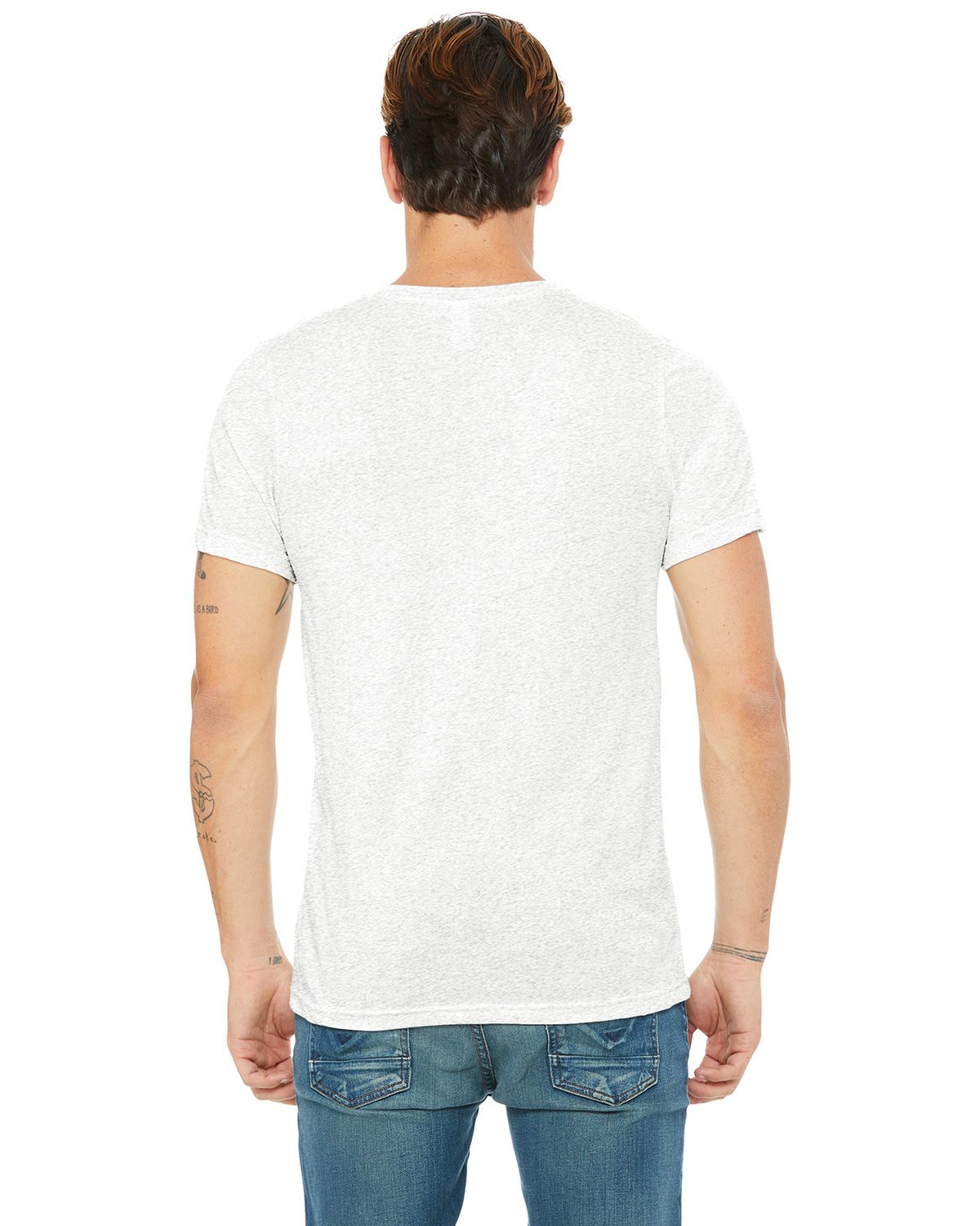 BC3415 Bella + Canvas BELLA+CANVAS Unisex Triblend Short Sleeve V-Neck Te. - Back Image