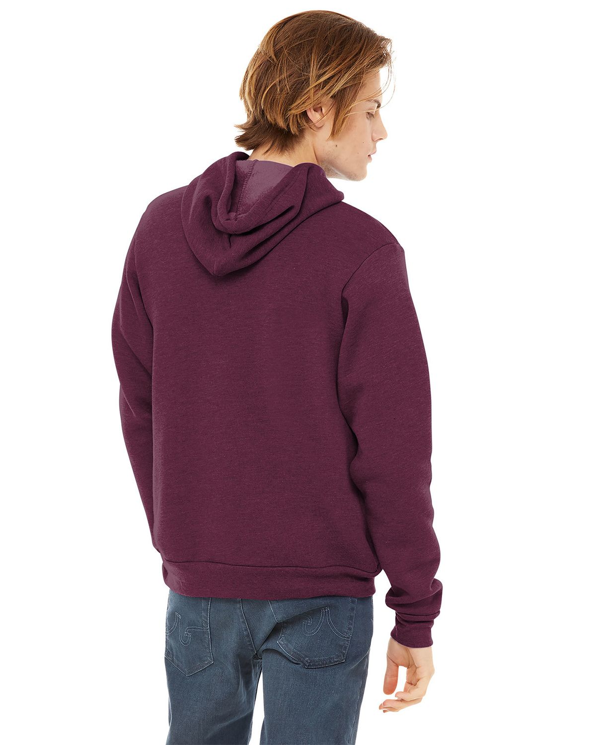 BC3719 Bella + Canvas BELLA+CANVAS Unisex Sponge Fleece Pullover Hoodie. - Back Image
