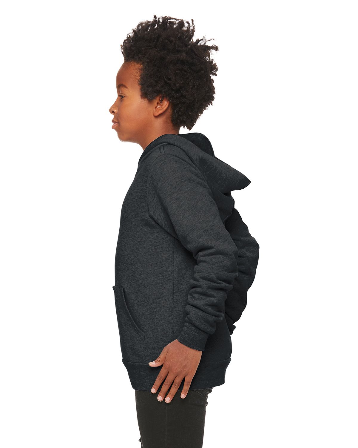 BC3719Y Bella + Canvas BELLA+CANVAS Youth Sponge Fleece Pullover Hoodie - Siide Image