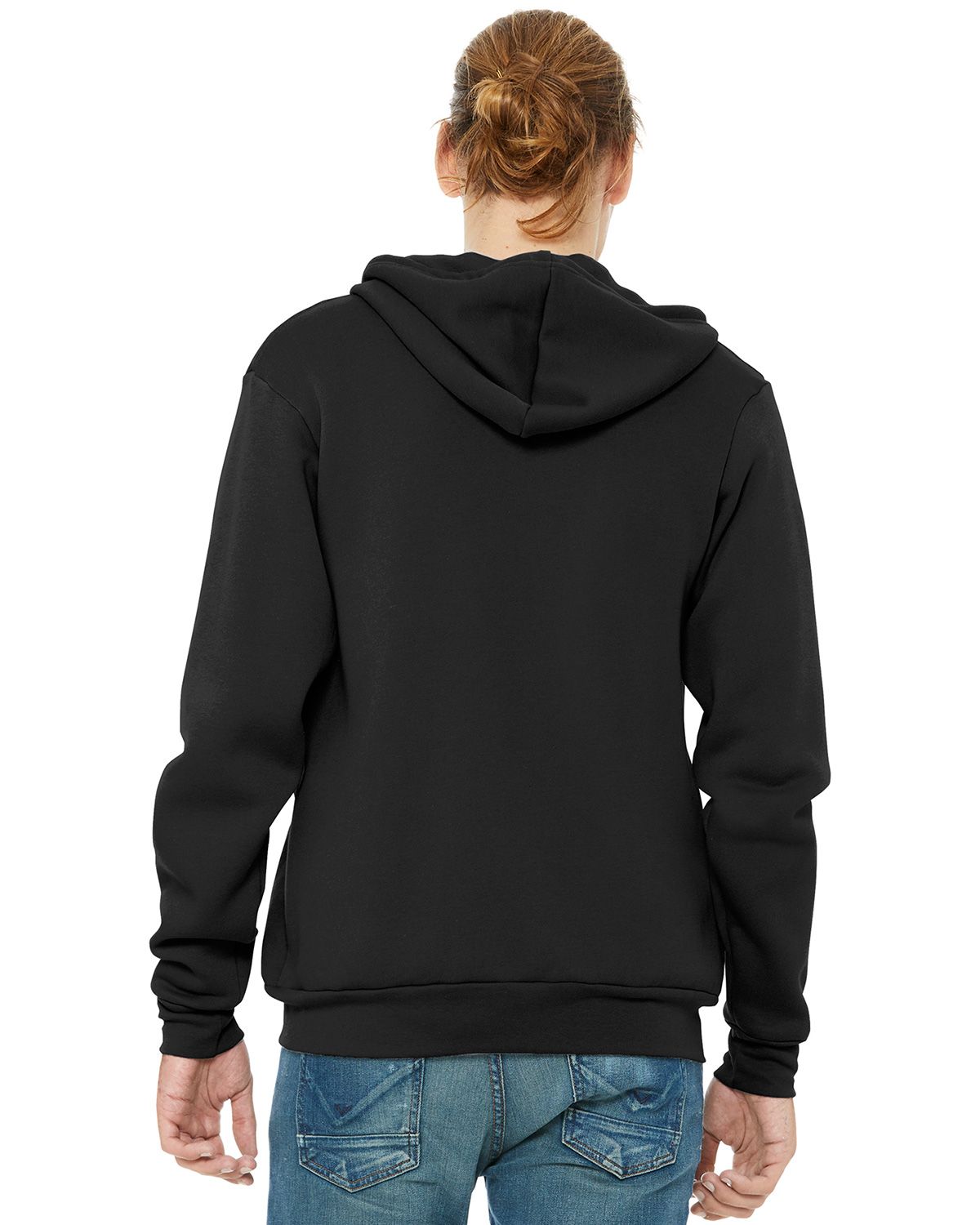 Bella + Canvas Direct to Film (DTF) BC3739 BELLA+CANVAS Unisex Sponge Fleece Full-Zip Hoodie. Bella + Canvas Direct to Film (DTF) BC3739 BELLA+CANVAS Unisex Sponge Fleece Full-Zip Hoodie. - Back Image